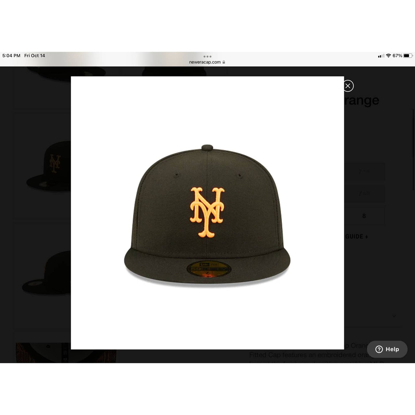 Mens Summer Pop New York Mets Era 59FIFTY Black Electric Orange Snakeskin OG