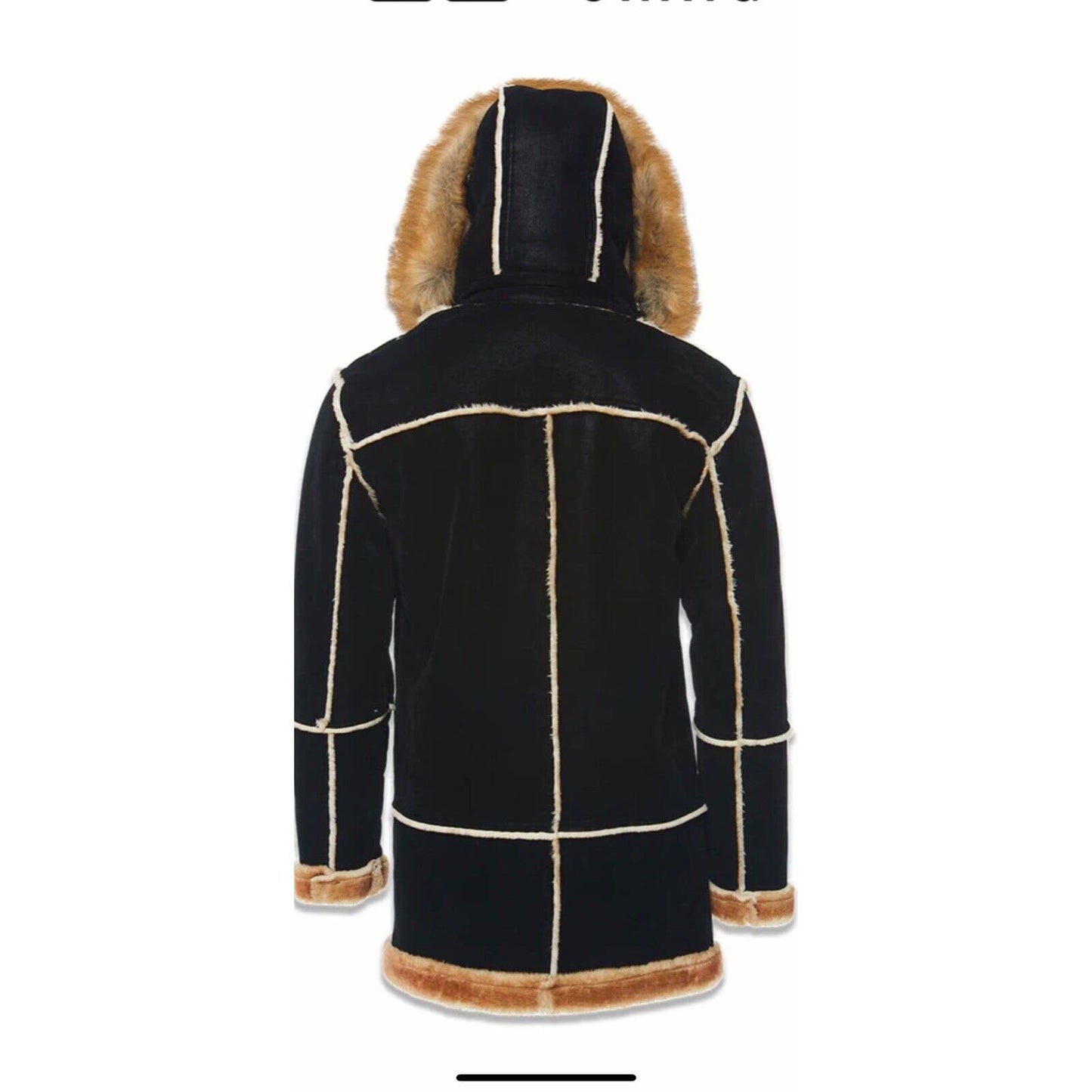 Jordan Craig Men's Denali Shearling JACKET MENS FAUX FUR WINTER BLACK BEIGE