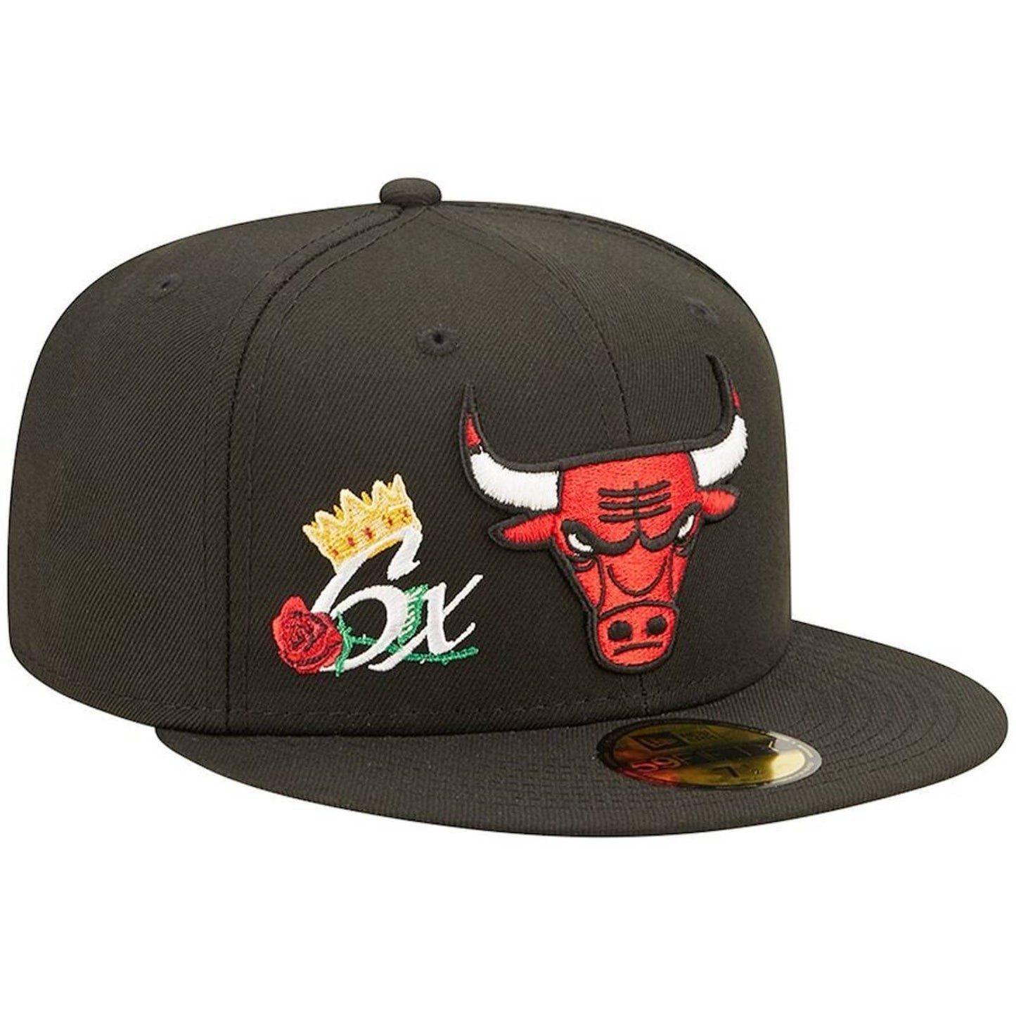 CHICAGO BULLS BLACK CROWN CHAMPS Era 59Fifty Fitted MENS 6X NEW ALL SIZES OG