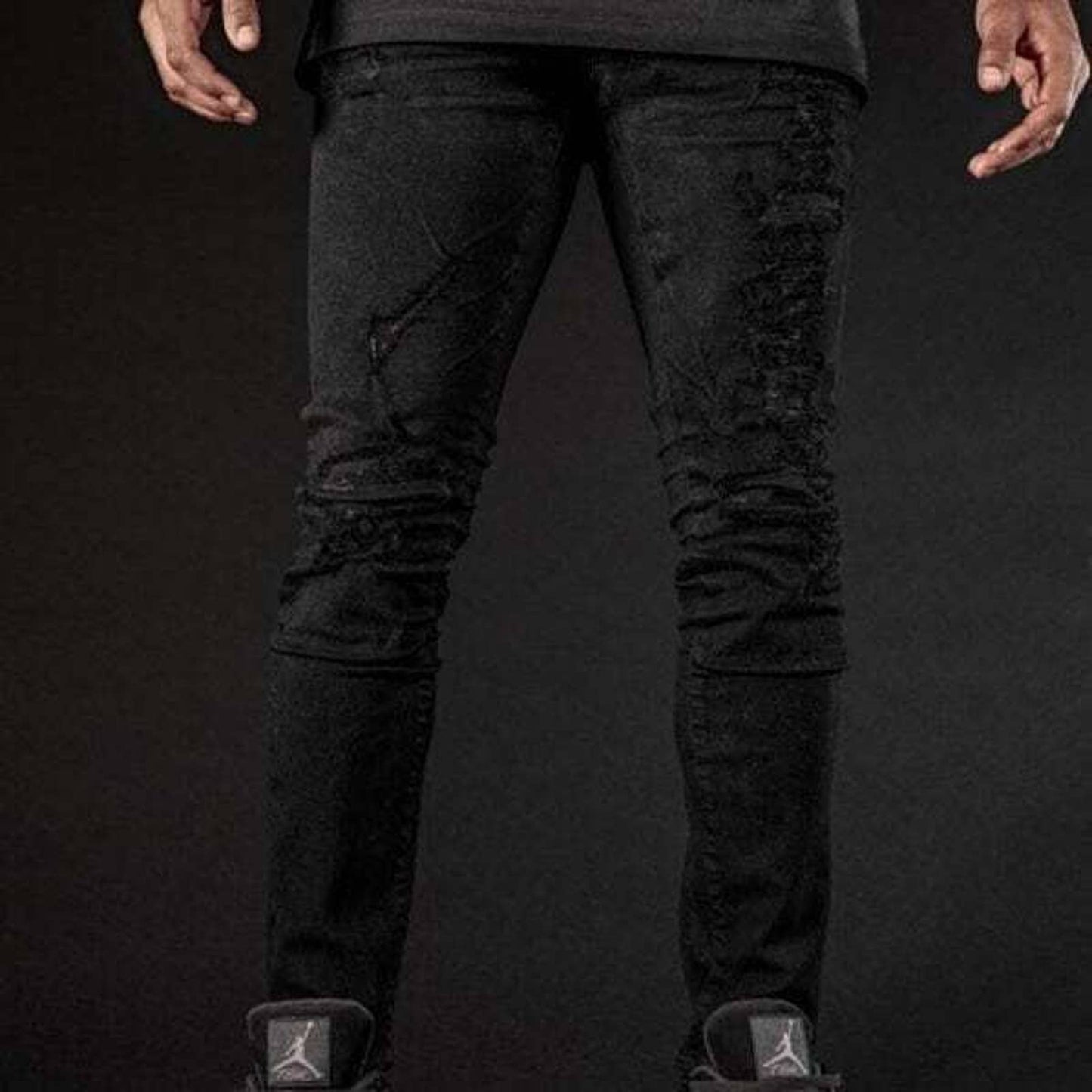 JORDAN CRAIG SEAN ONYX DENIM JET BLACK JM3483 RIP REPAIR JEANS RETRO CAT SIZES