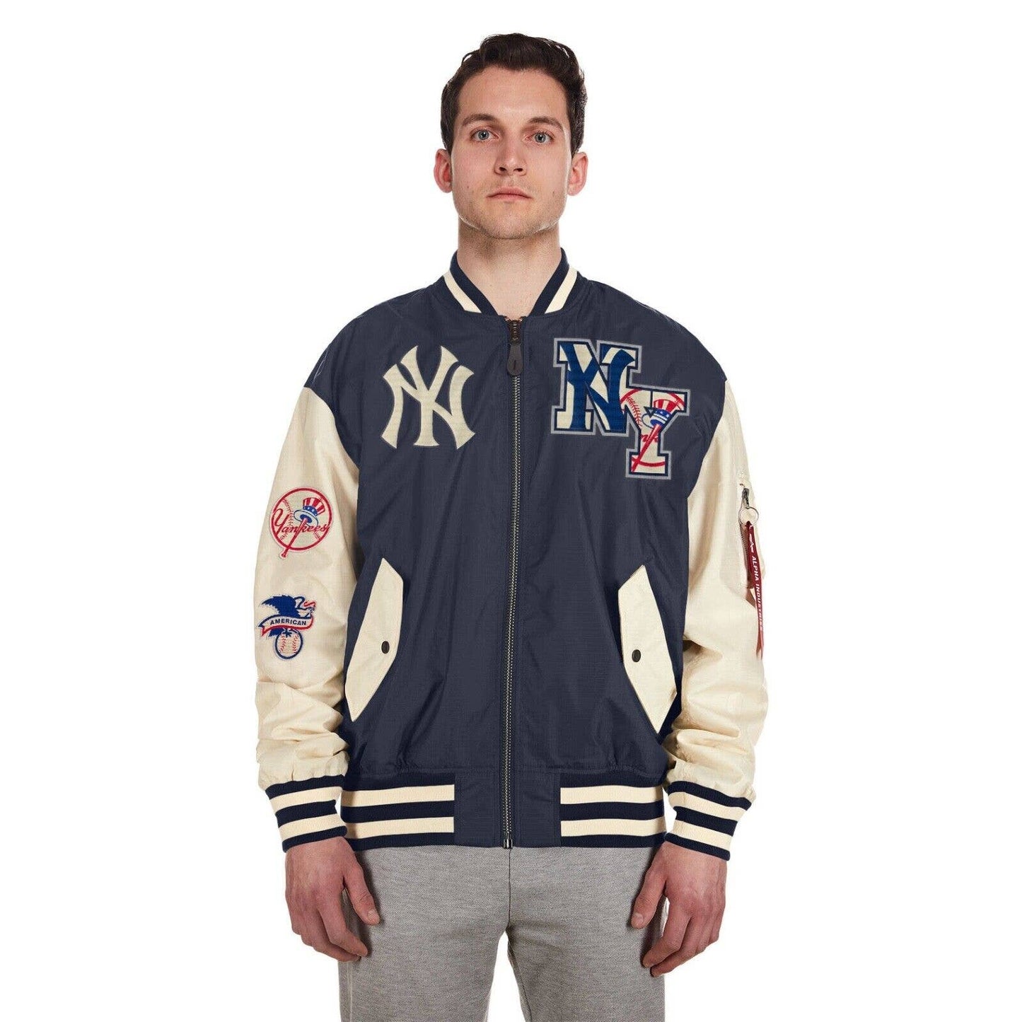 MEN'S ERA X ALPHA INDUSTRIES NEW YORK YANKEES MLB REVERSIBLE BOMBER JACKET