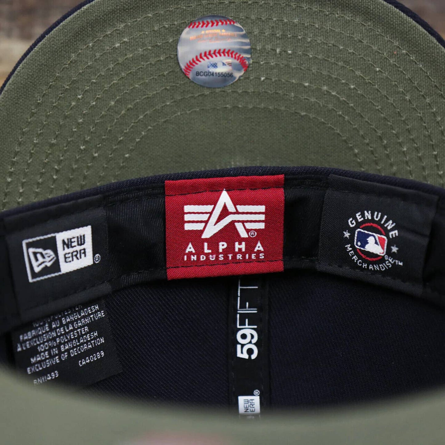 Men's Era x Alpha Industries NAVY NEW YORK YANKEES 59FIFTY Fitted Hat OLIVE