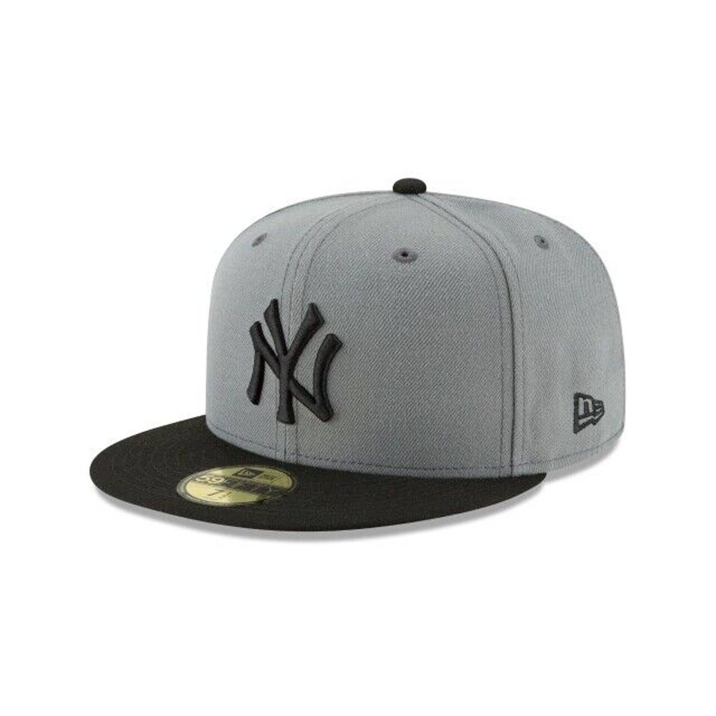 New York Yankees Era 59FIFTY Fitted Cap HAT 5950 STORM GREY BLACK BRIM OG