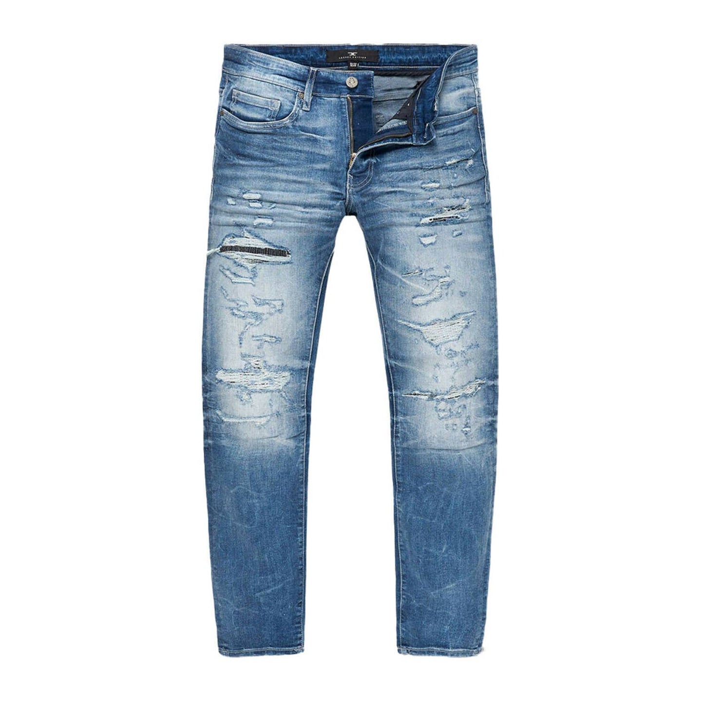 Jordan Craig Rip and Repair Collins Men's Denim Jean Pants Aged Wash JC300R 501