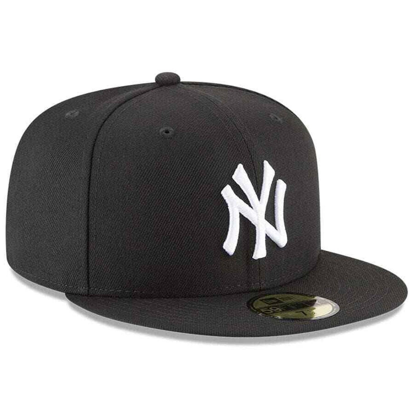 New York Yankees MLB Authentic New Era 59FIFTY Fitted Cap HAT 5950 BLACK WHITE