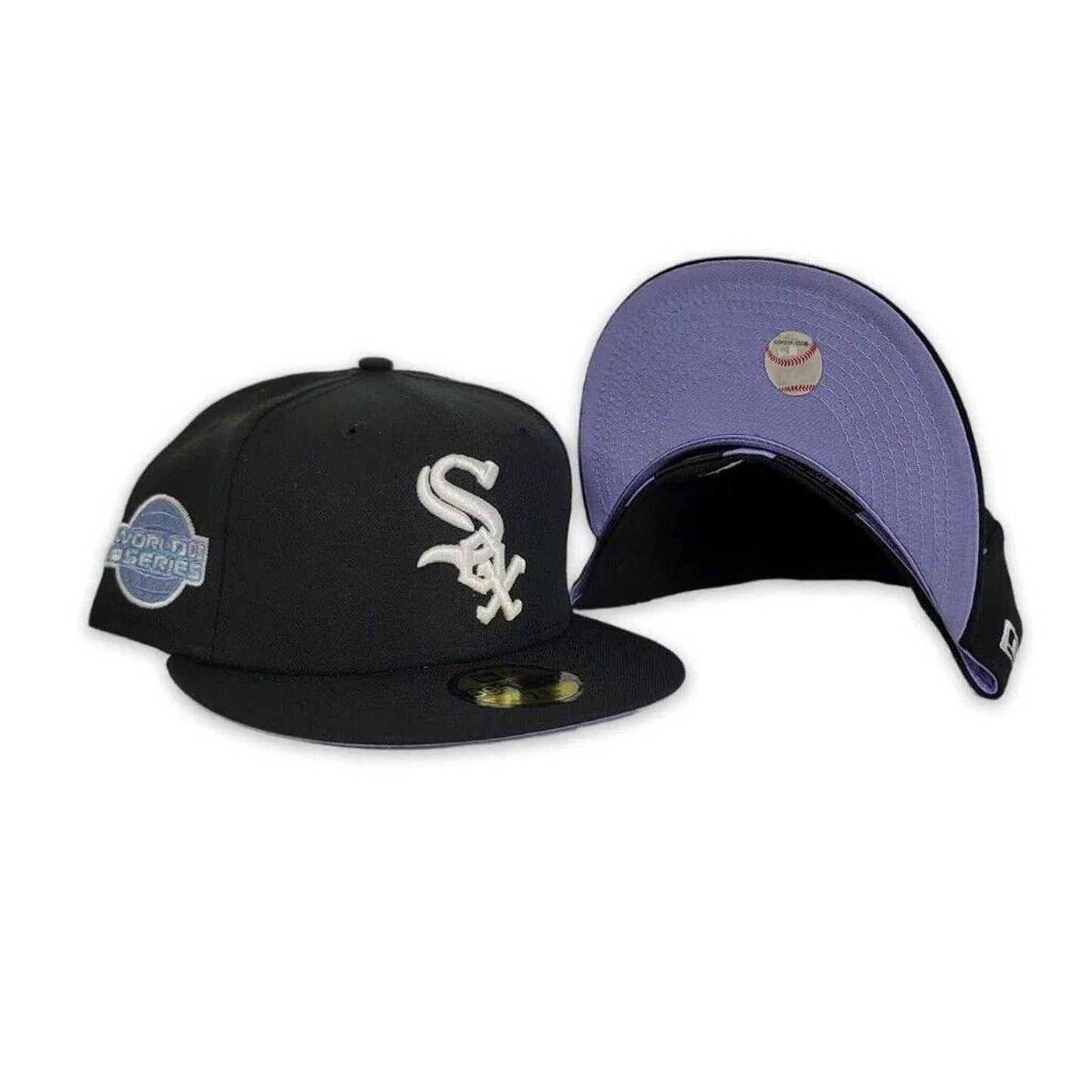 Era Chicago White Sox Black Fitted Hat MLB 2005 World Series Pastel U/V Cap