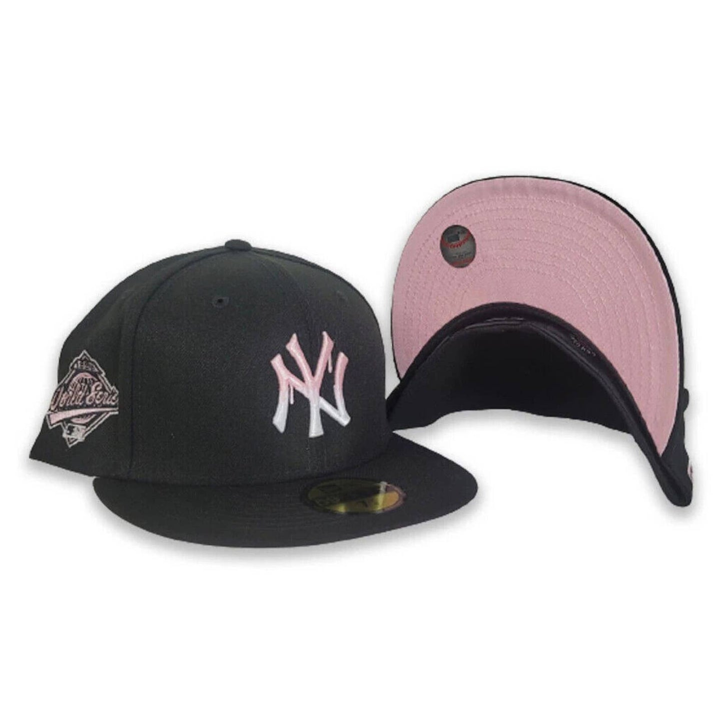 New Era New York Yankees Pink Drip 59FIFTY Fitted Hat 5950 Pink 1996 Patch