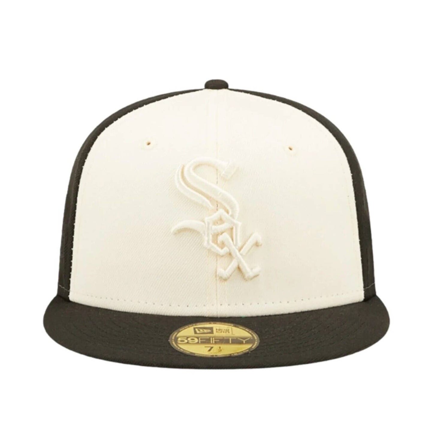 Chicago White Sox Era Tonal 2 Tone Black/ Cream 59fifty Fitted Hat GREY BRIM