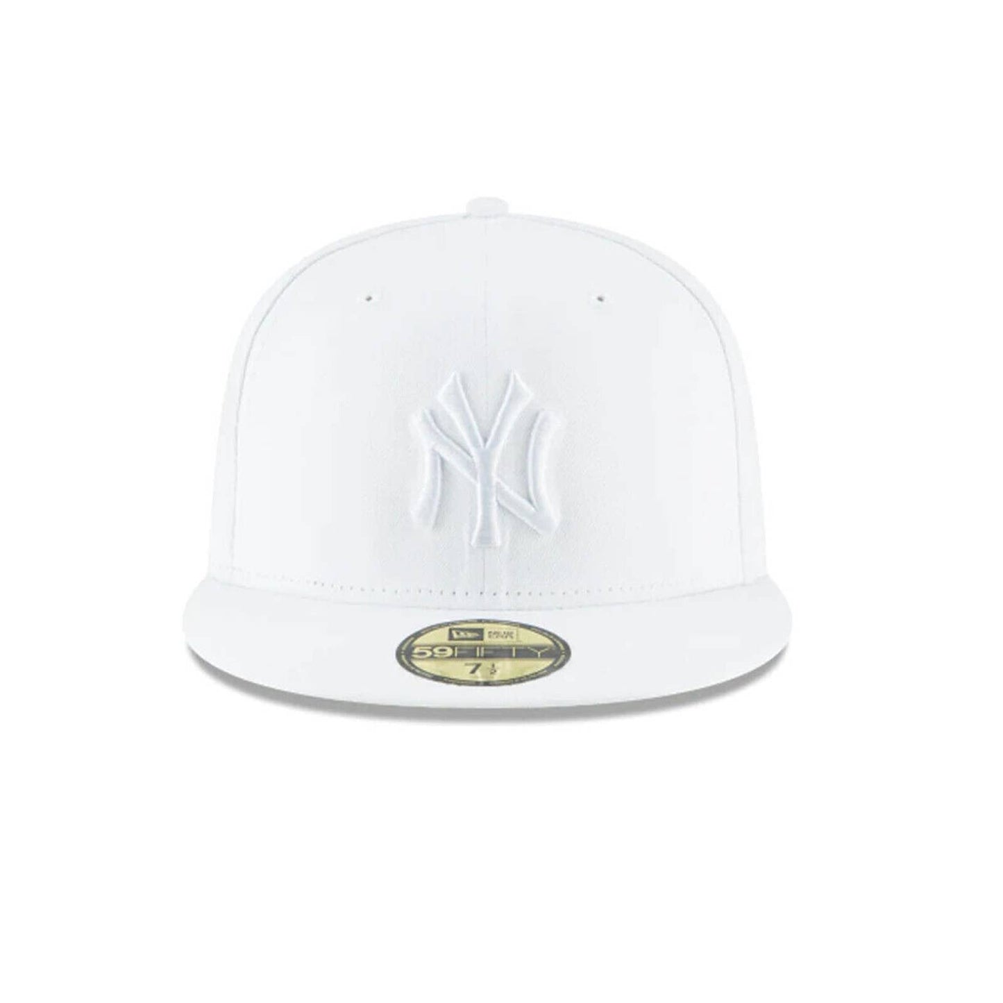 New York Yankees MLB New Era 59FIFTY Fitted Cap HAT 5950 WHITE WHITEOUT GREY