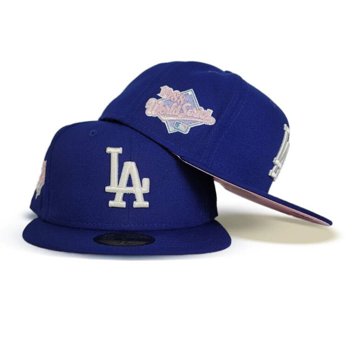 Era Los Angeles Dodgers Pop Sweat 59FIFTY Fitted Hat 5950 Pink Brim Under