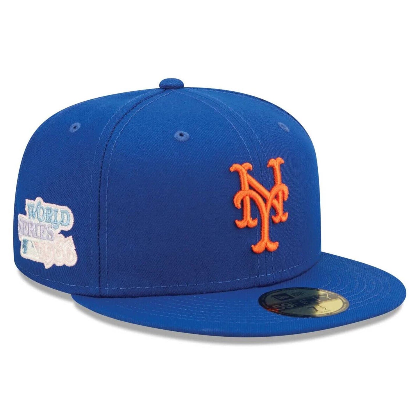 Era New York Mets Pop Sweat 59FIFTY Fitted Hat 5950 Sky Blue Brim UV Patch