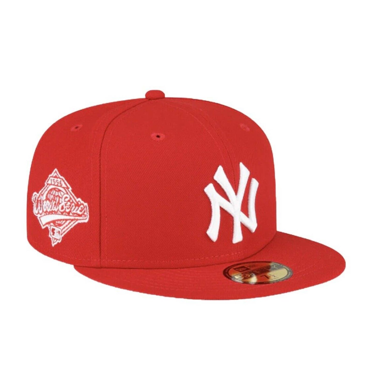 Era MLB New York Yankees Red White 5950 Fitted Hat 1996 World Series Cap OG