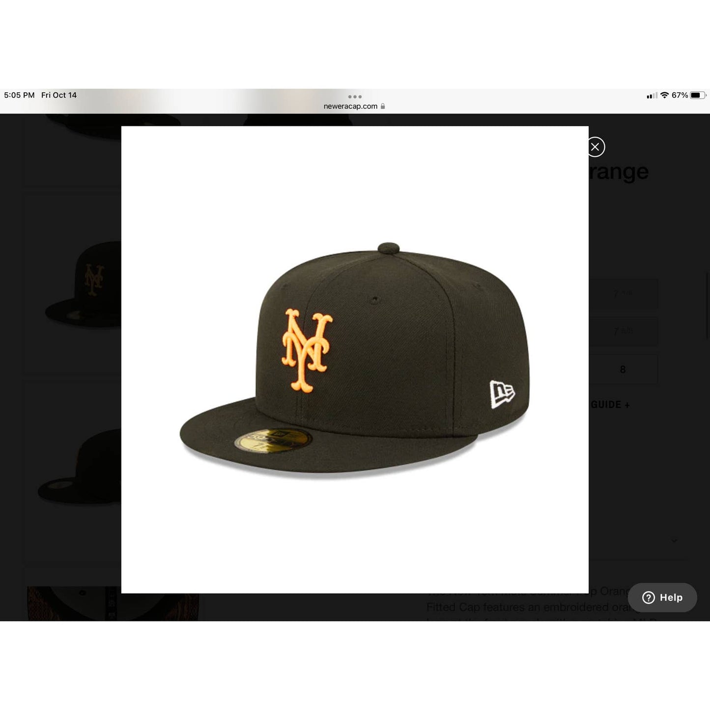 Mens Summer Pop New York Mets Era 59FIFTY Black Electric Orange Snakeskin OG
