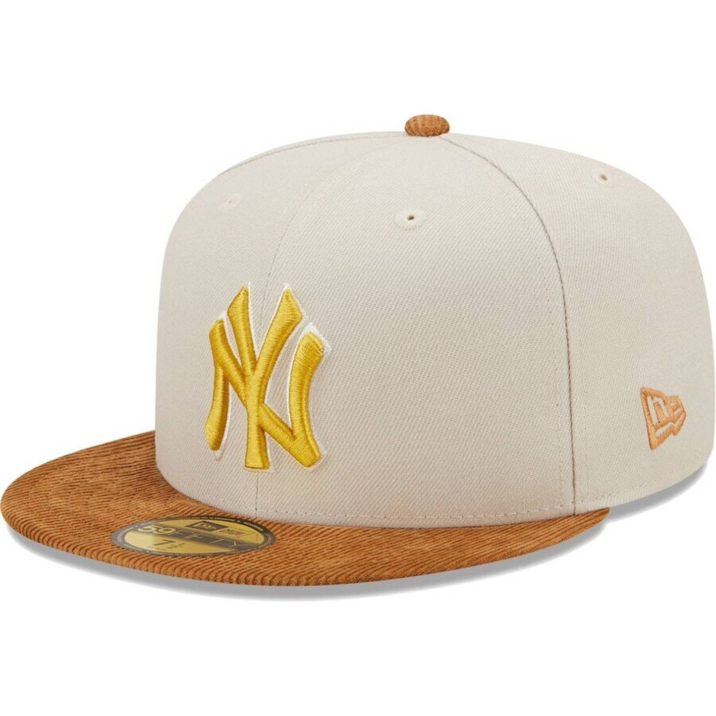 Era NEW YORK YANKEES 59FIFTY Fitted Hat 5950 WHEAT BEIGE CORDUROY CORD BRIM