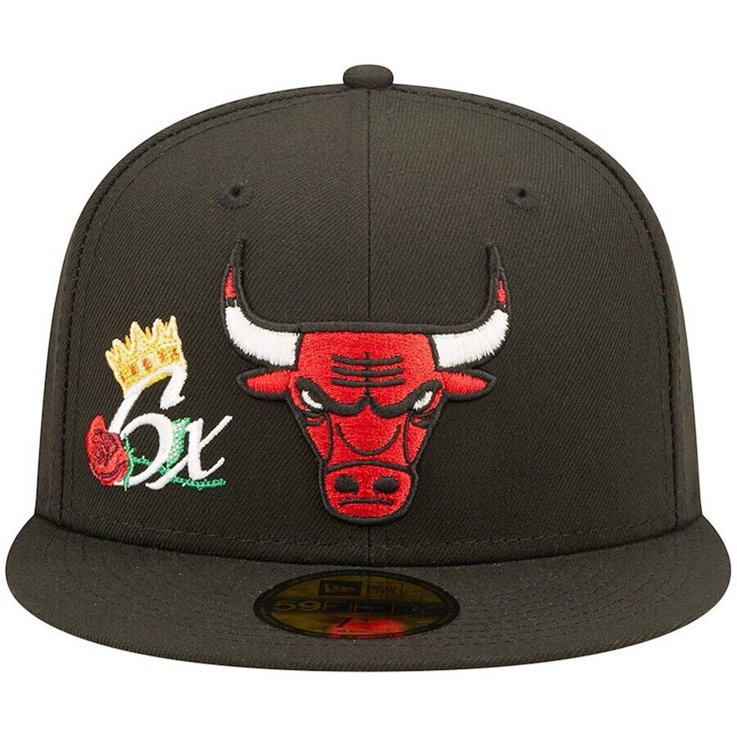 CHICAGO BULLS BLACK CROWN CHAMPS Era 59Fifty Fitted MENS 6X NEW ALL SIZES OG