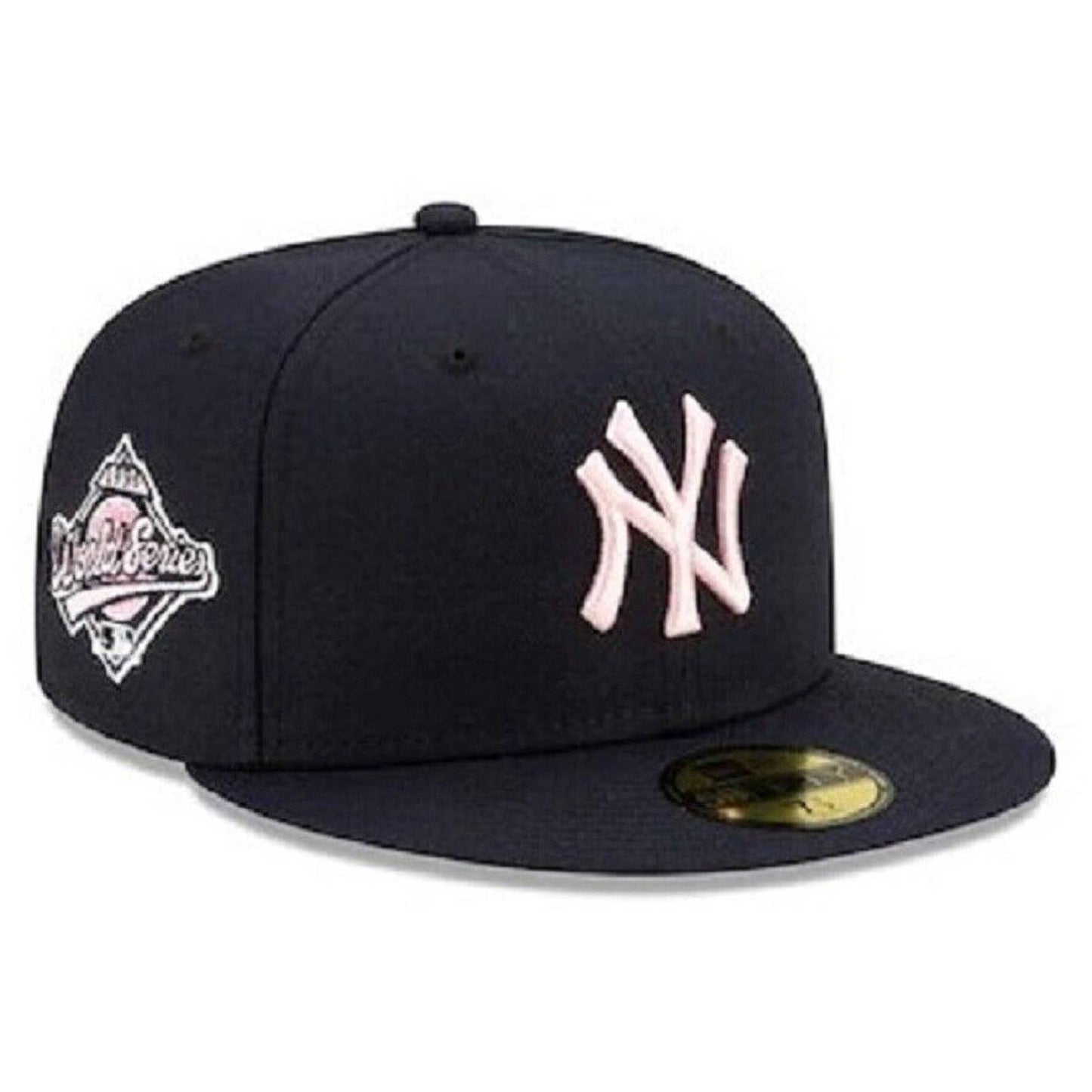 NEW YORK YANKEES 1996 WORLD SERIES NAVY PINK BRIM ERA FITTED HAT ALL SIZES