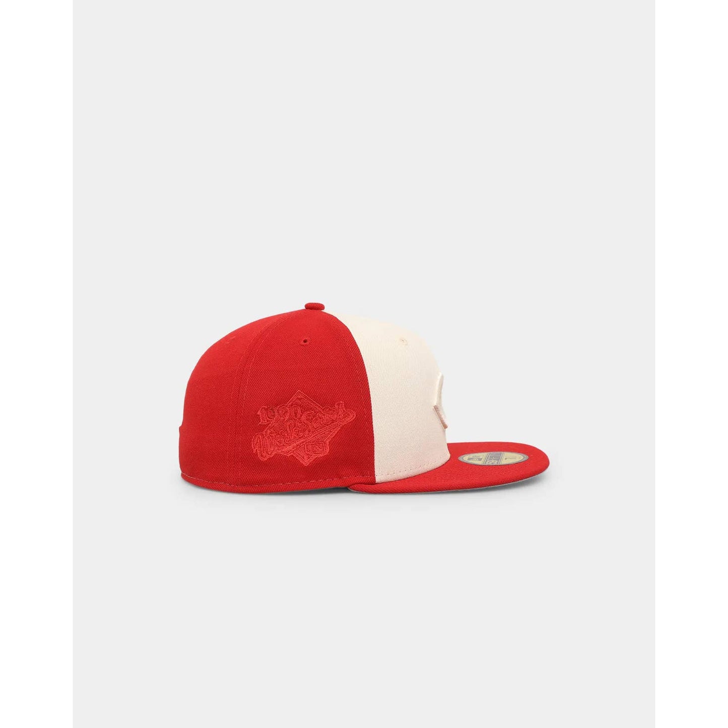 Cincinnati Reds Era 1990 World Series Tonal Two-Tone Cream Red Mens Grey UV