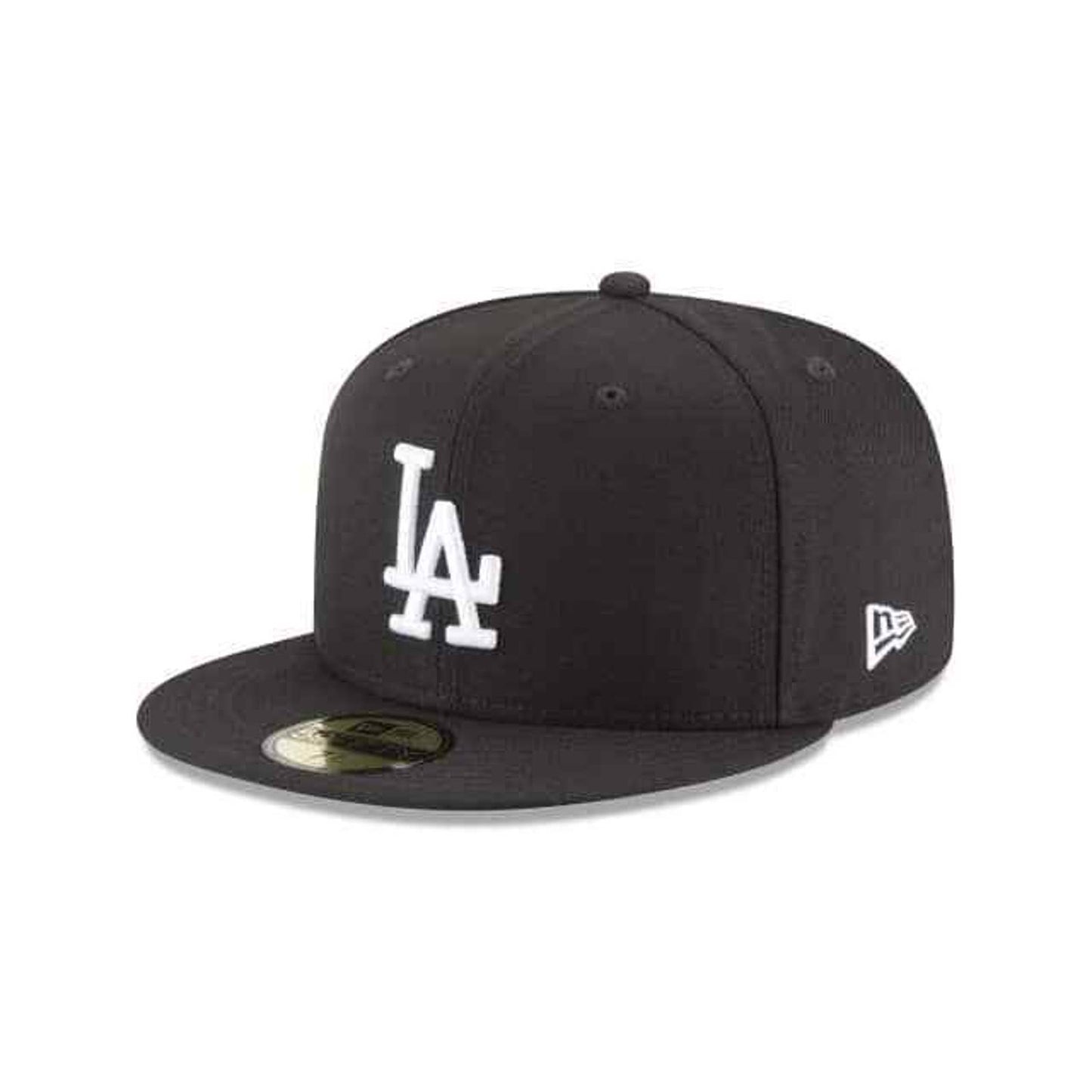 Los Angeles Dodgers MLB Authentic New Era 59FIFTY Fitted HAT 5950 BLACK WHITE