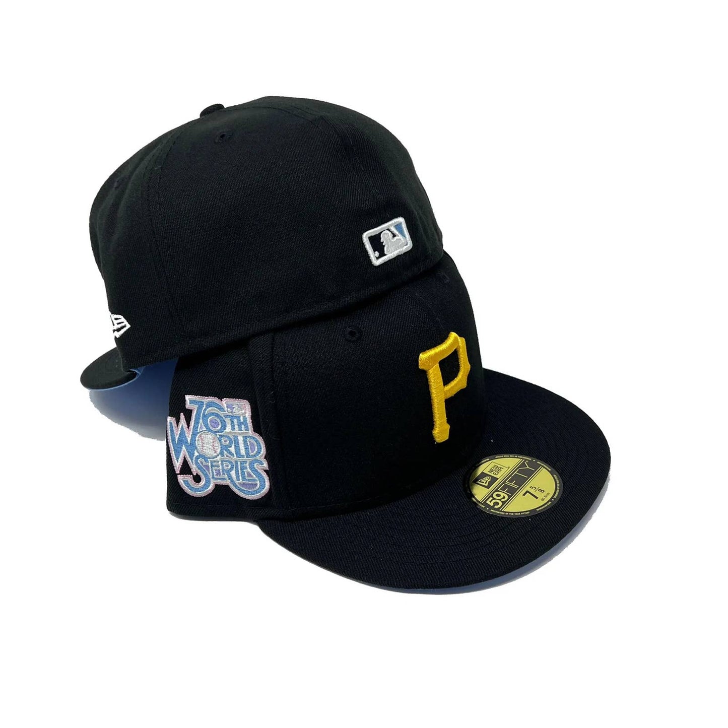 Era Pittsburgh Pirates Pop Sweat 59FIFTY Fitted Hat 5950 Sky Blue Brim UV