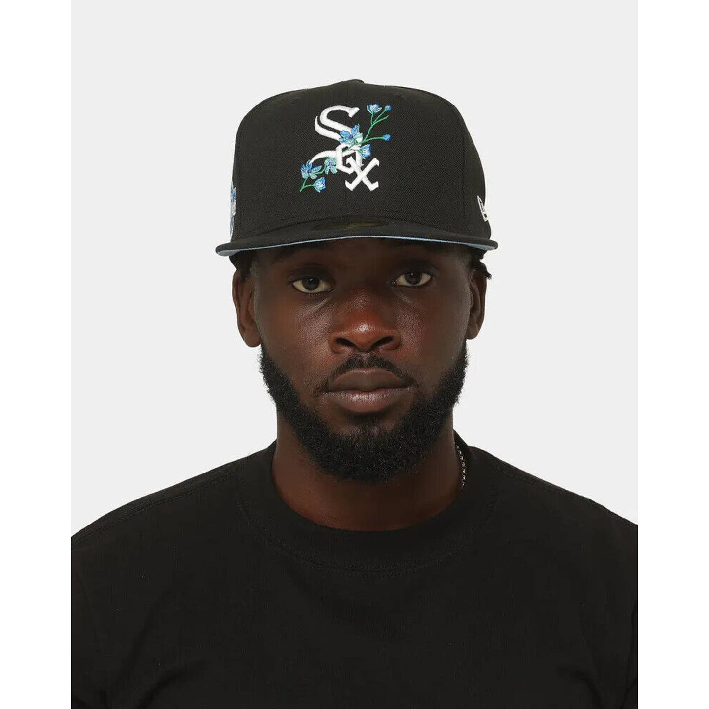 Chicago White Sox MENS Bloom Side Patch 59FIFTY Fitted ERA SKY BLUE UV BRIM