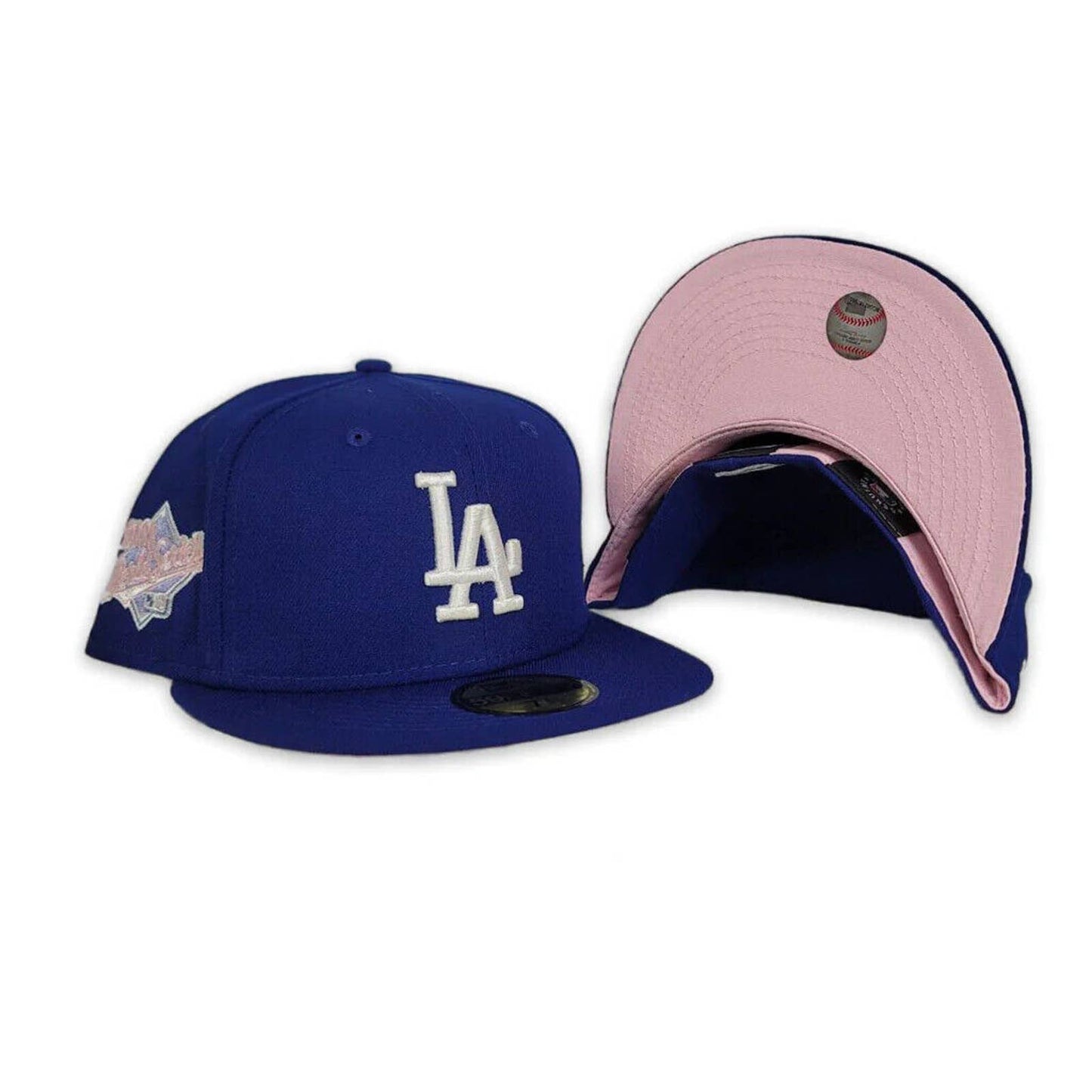 Era Los Angeles Dodgers Pop Sweat 59FIFTY Fitted Hat 5950 Pink Brim Under