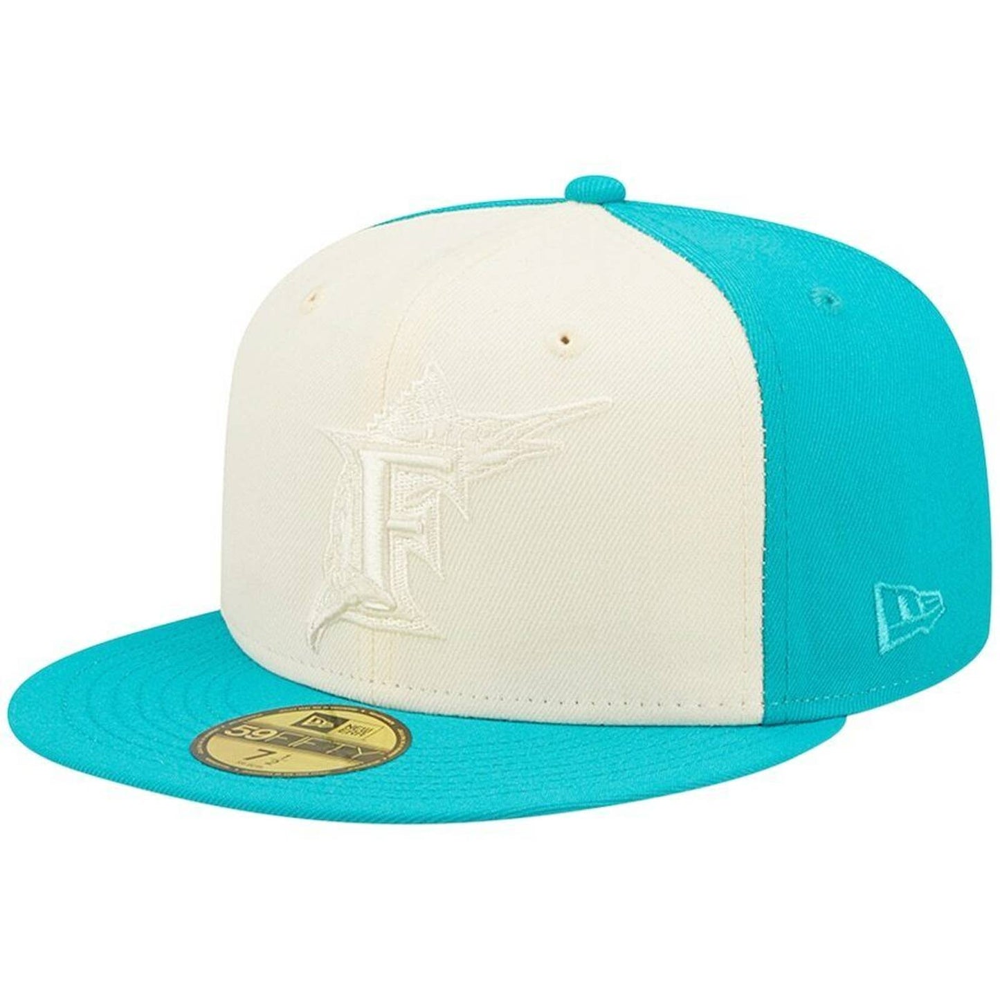 Florida Marlins Era 1997 World Series Tonal Two-Tone Cream Teal Aqua Grey UV