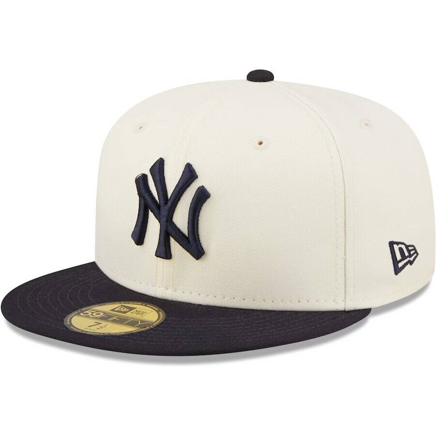 Men’s New York YANKEES WS 2000 CHROME CREAM NAVY Era 59FIFTY Fitted Hat Cap
