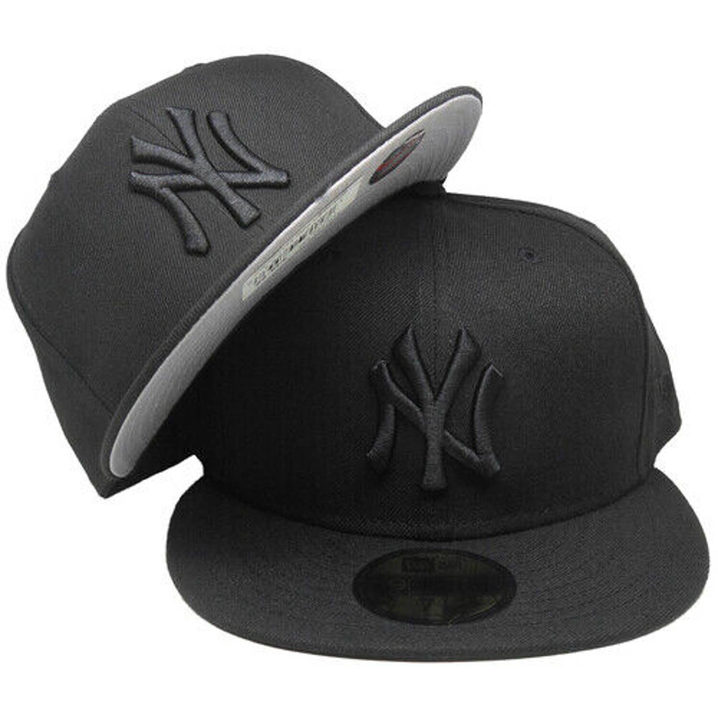 New York Yankees MLB Authentic New Era 59FIFTY Fitted Cap ALL BLACK