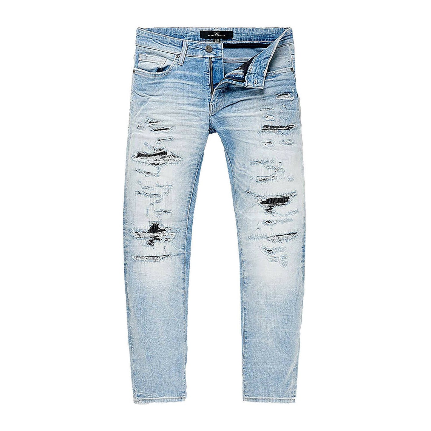 Jordan Craig Rip and Repair Collins Men's Jean Pants Lightning Blue JC300R 501