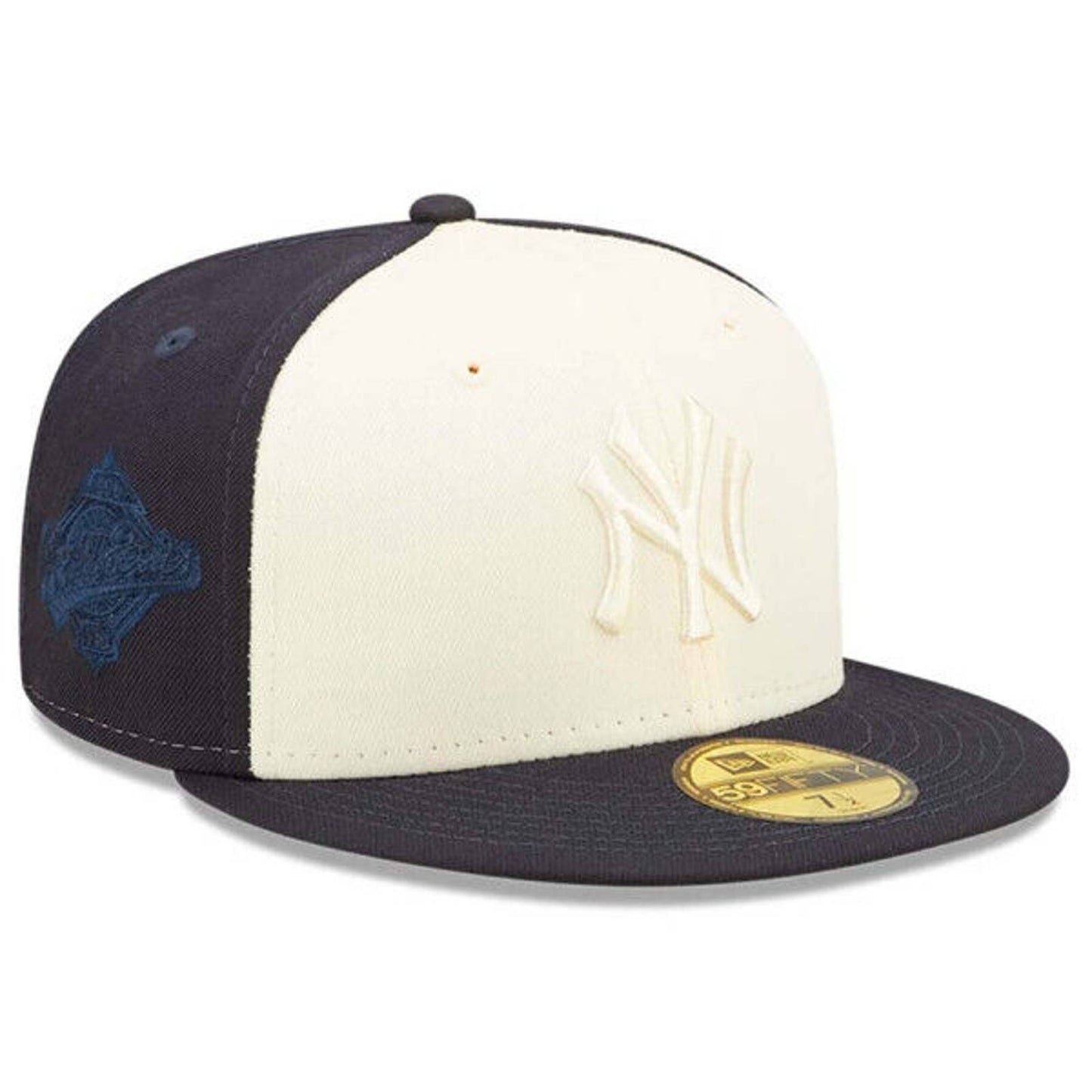 Era 59Fifty MLB New York Yankees Tonal 2-Tone Fitted Hat Mens Cream Navy OG