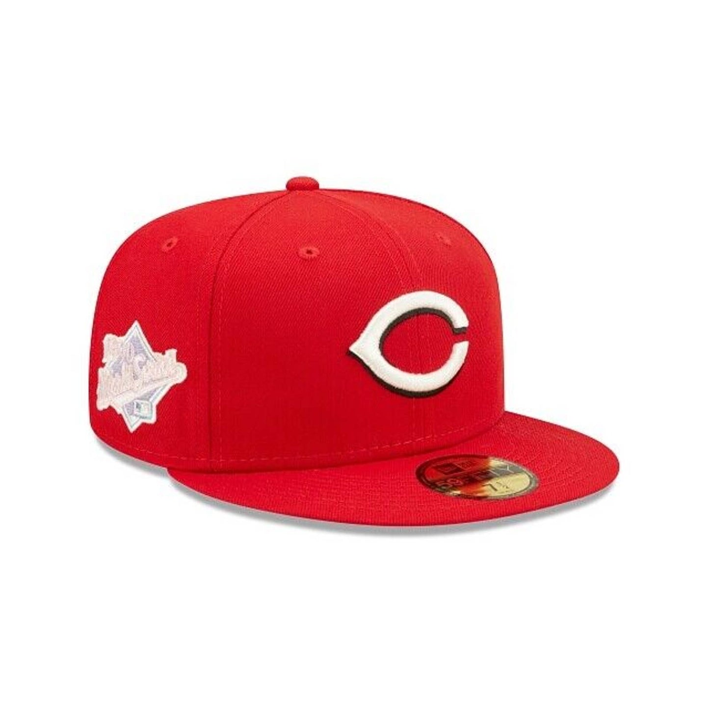 Era Cincinnati Reds Pop Sweat Fitted Hat 5950 Lavender Purple Brim Under OG