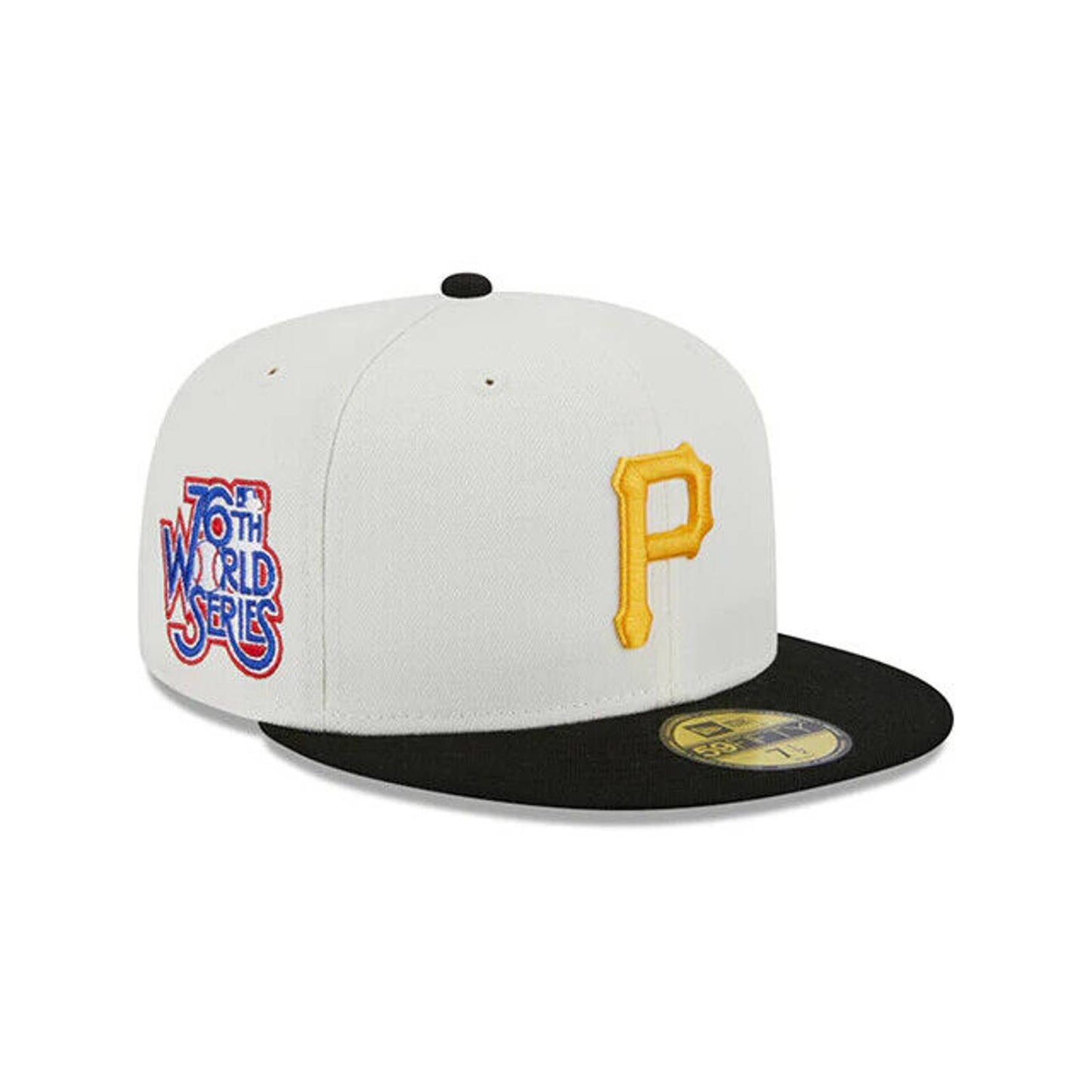 MEN’S PITTSBURGH PIRATES WS CHROME CREAM BLACK Era 59FIFTY Fitted Hat Cap