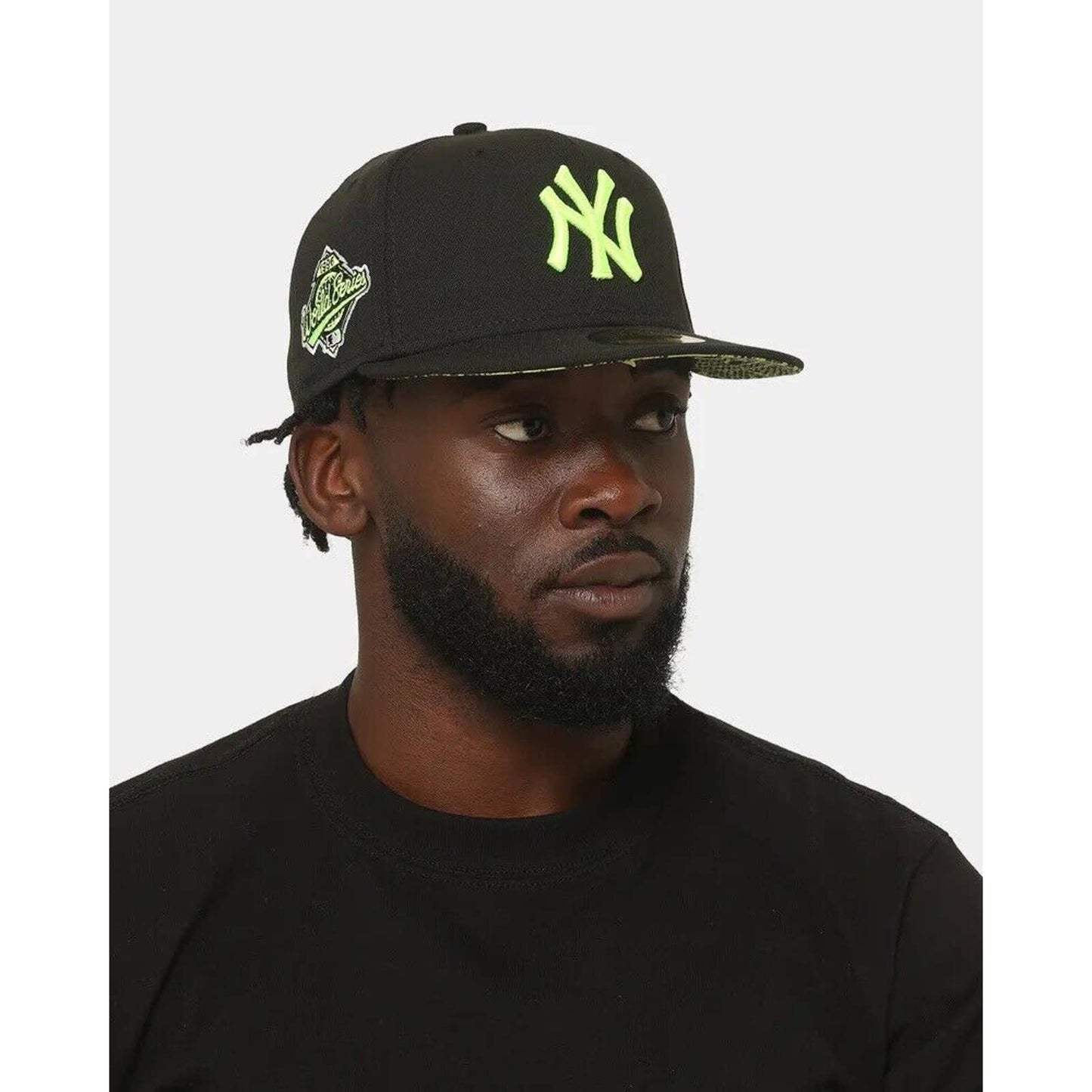 Mens Summer Pop New York Yankees Era 59FIFTY Black Electric Lime Snakeskin