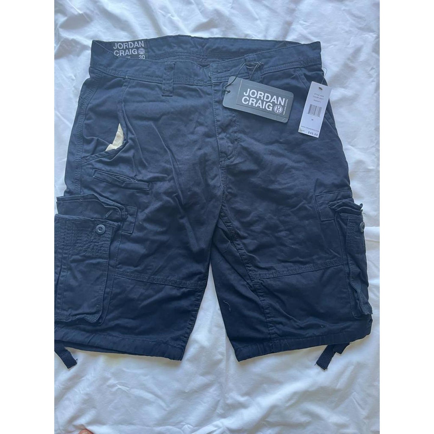 JORDAN CRAIG MEN’S FIELD UTILITY NAVY SHORTS CARGO TWILL BLUE RETRO AJ6 OG