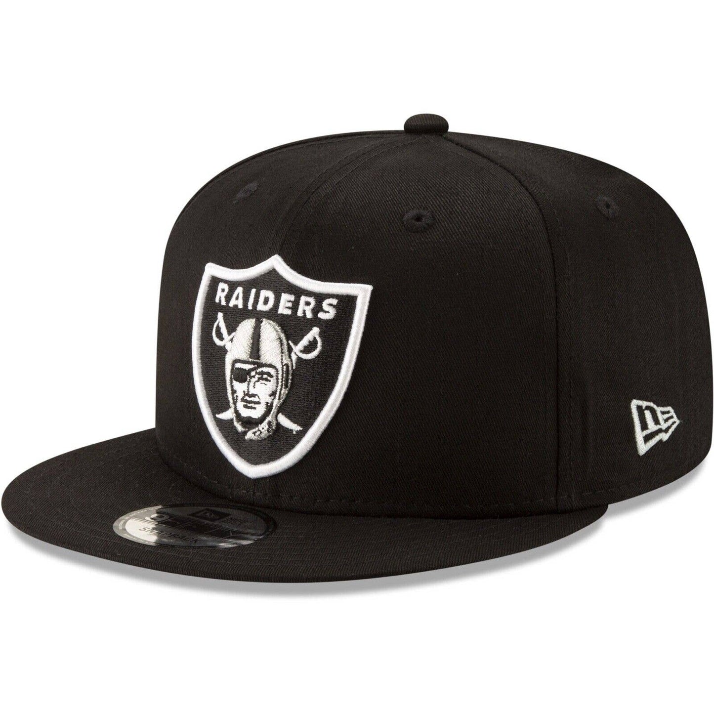 LAS VEGAS RAIDERS NFL Authentic Era 59FIFTY Fitted Cap HAT 5950 BLACK WHITE
