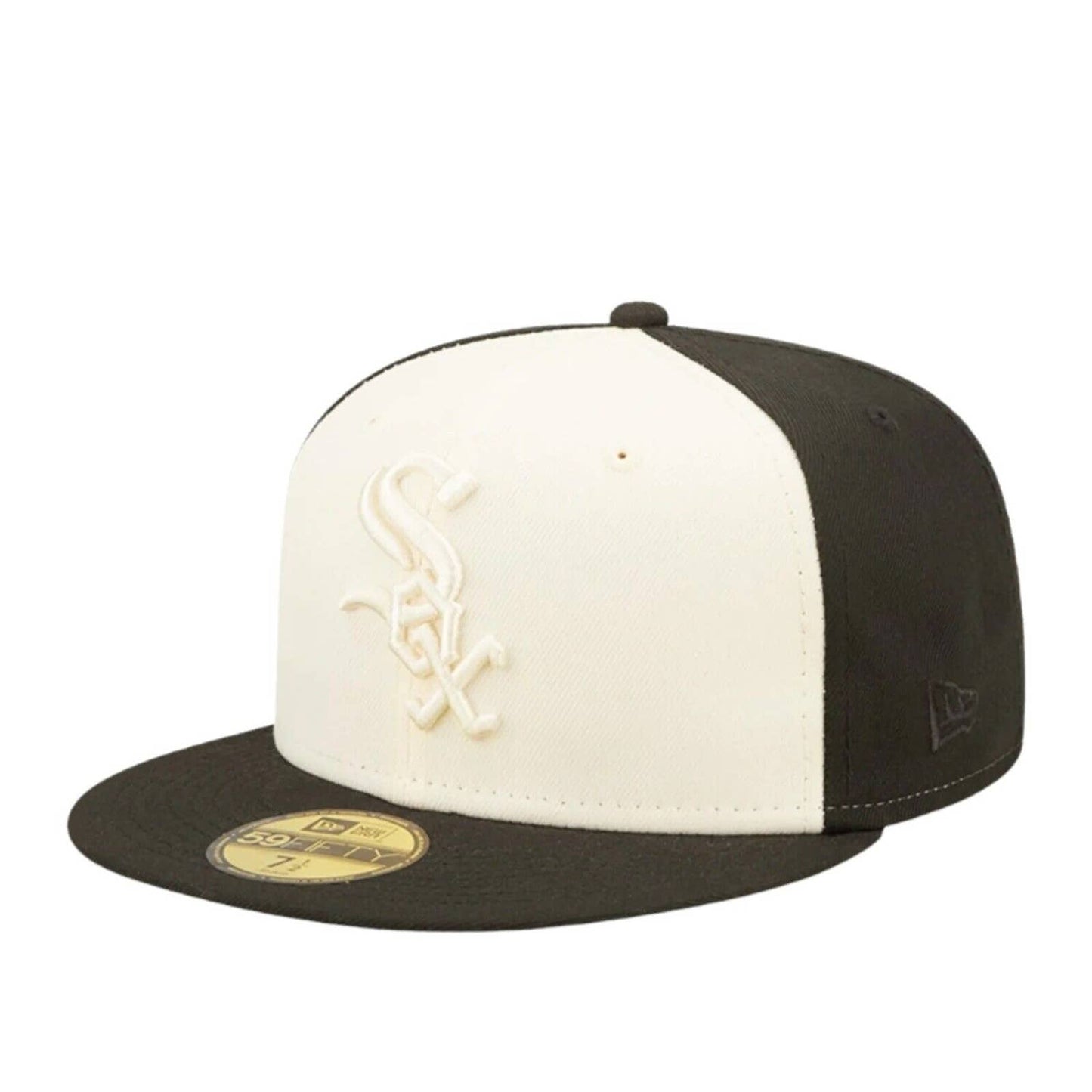 Chicago White Sox Era Tonal 2 Tone Black/ Cream 59fifty Fitted Hat GREY BRIM
