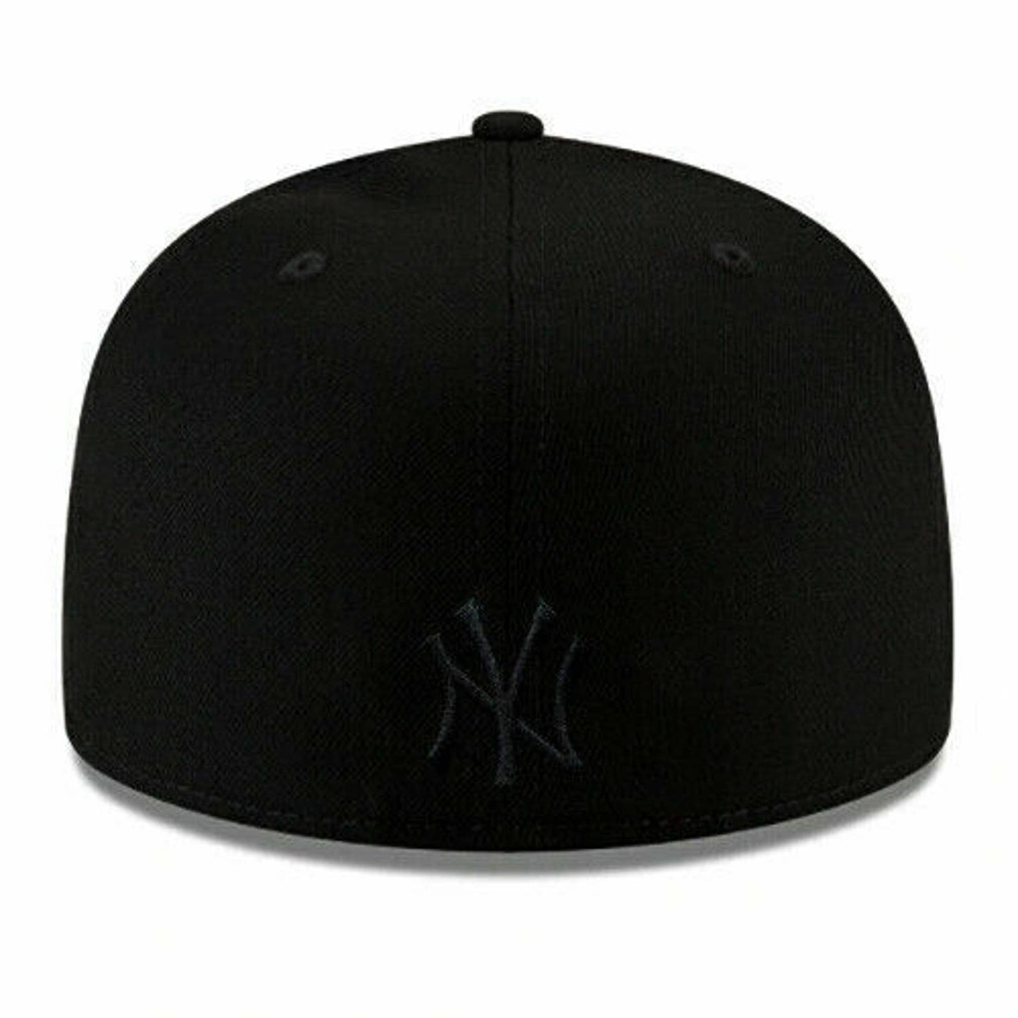 New Era New York Yankees Black Fitted Hat MLB Fire Flames Team Logo Poly Blue UV