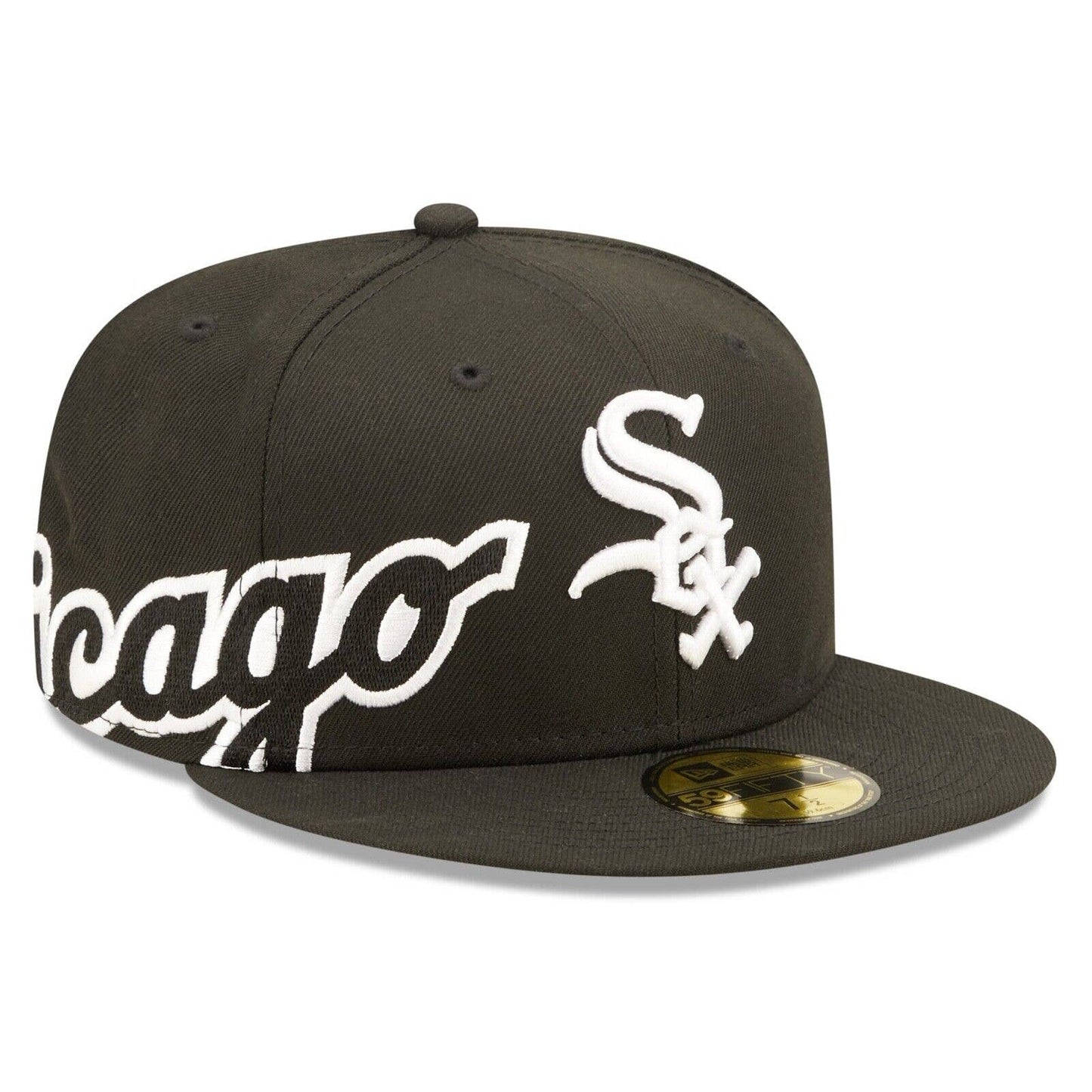 Mens Side Split Chicago White Sox Era 59FIFTY Navy Hat Green Bottom Retro OG
