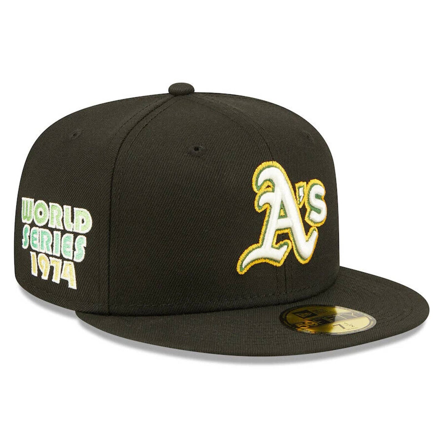 Era OAKLAND ATHLETICS 59FIFTY Fitted Hat 5950 CITRUS POP GREEN UV BLACK