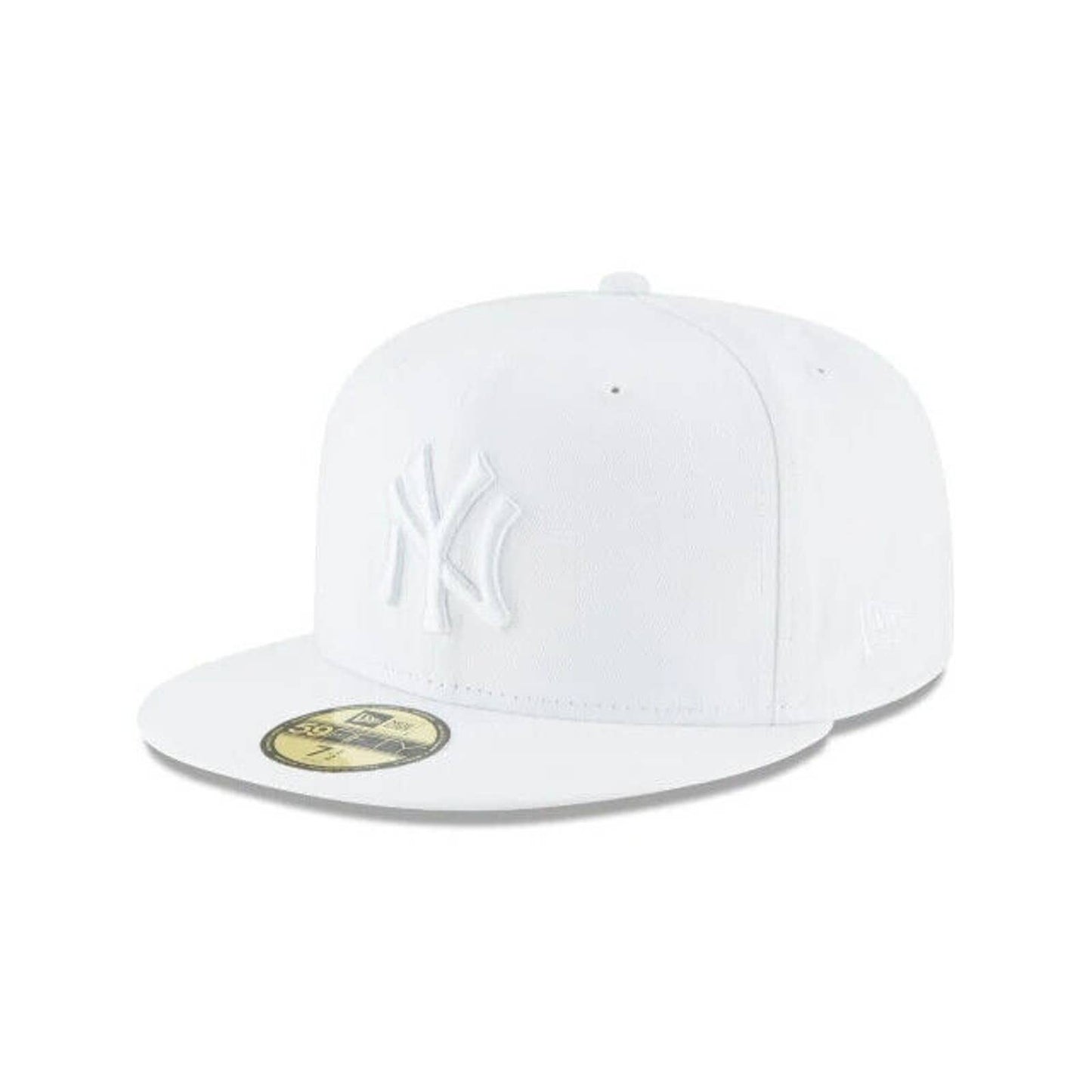 New York Yankees MLB New Era 59FIFTY Fitted Cap HAT 5950 WHITE WHITEOUT GREY