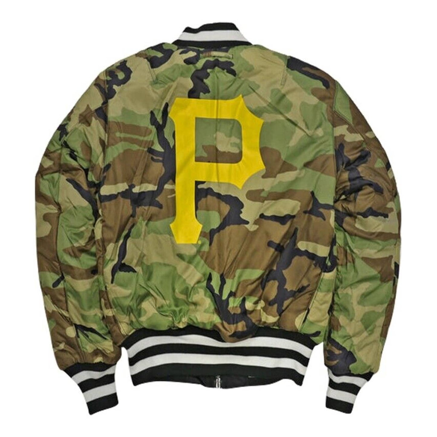 AUTHENTIC ALPHA INDUSTRIES NEW ERA PITTSBURGH PIRATES MA-1 BOMBER JACKET OG