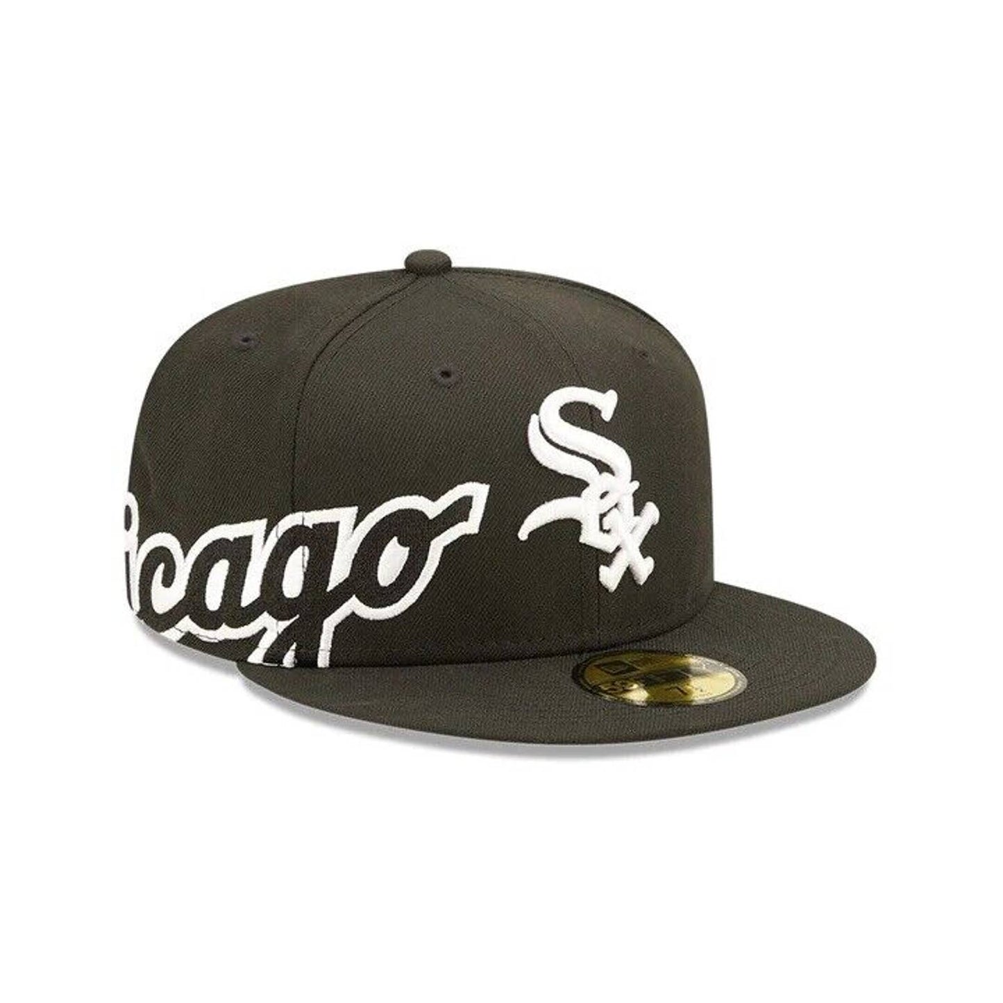Mens Side Split Chicago White Sox Era 59FIFTY Navy Hat Green Bottom Retro OG