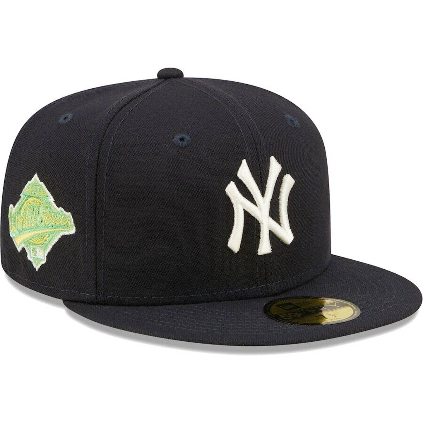 Era NEW YORK YANKEES 59FIFTY Fitted Hat 5950 CITRUS POP WOW UV YELLOW NAVY