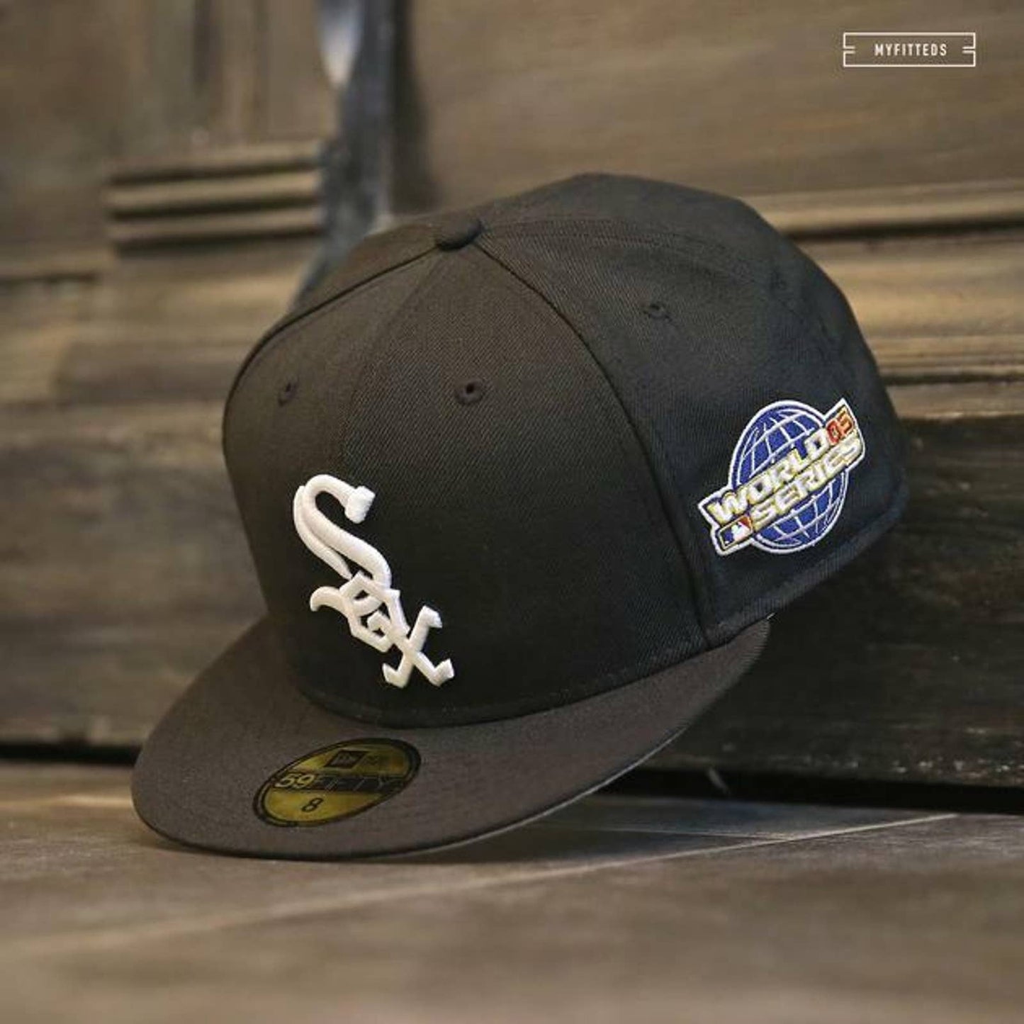 New Era Chicago White Sox 5950 Fitted Hat MLB World Series 2005 Side Patch Cap