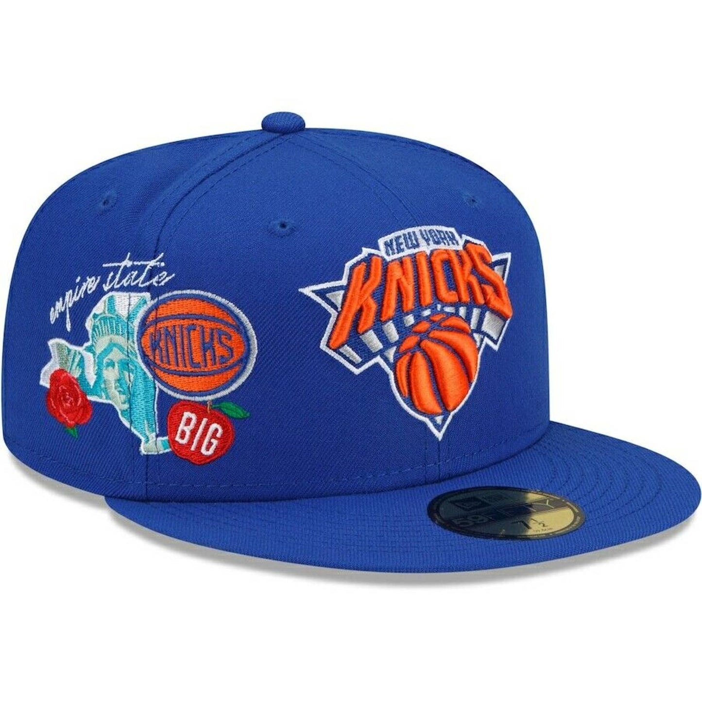New Era New York Knicks 59FIFTY Fitted Hat 5950 CITY CLUSTER BLUE PATCHES NEW