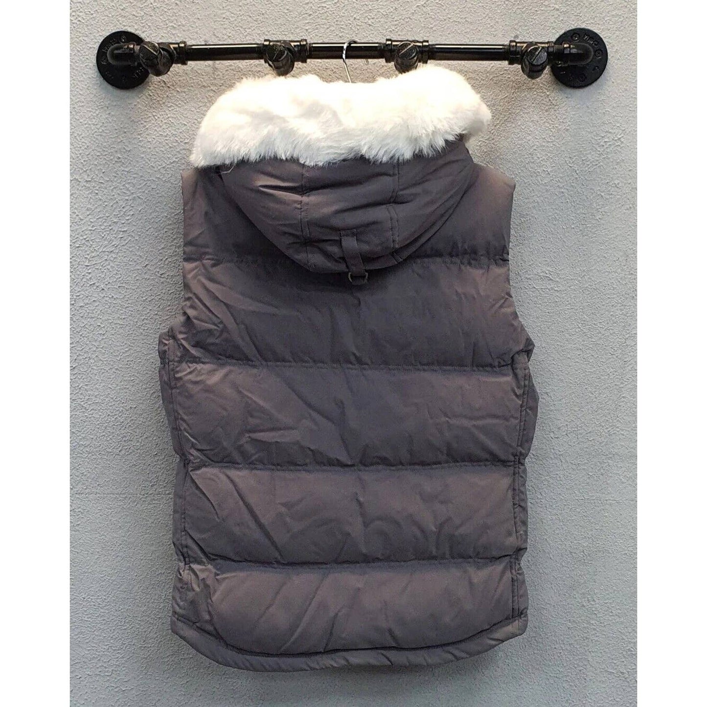 Jordan Craig Men's YUKON FUR LINED CHARCOAL GREY PARKA VEST PUFFER BUBBLE RETRO