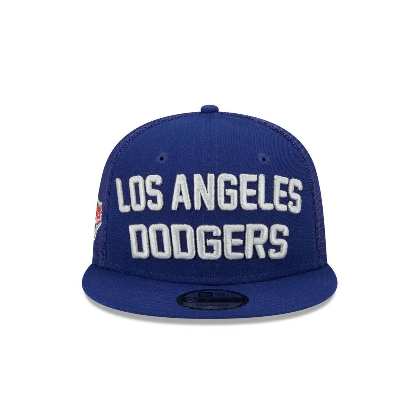 MENS LOS ANGELES DODGERS ERA BLUE Stacked 9FIFTY Mesh Trucker Snapback Hat