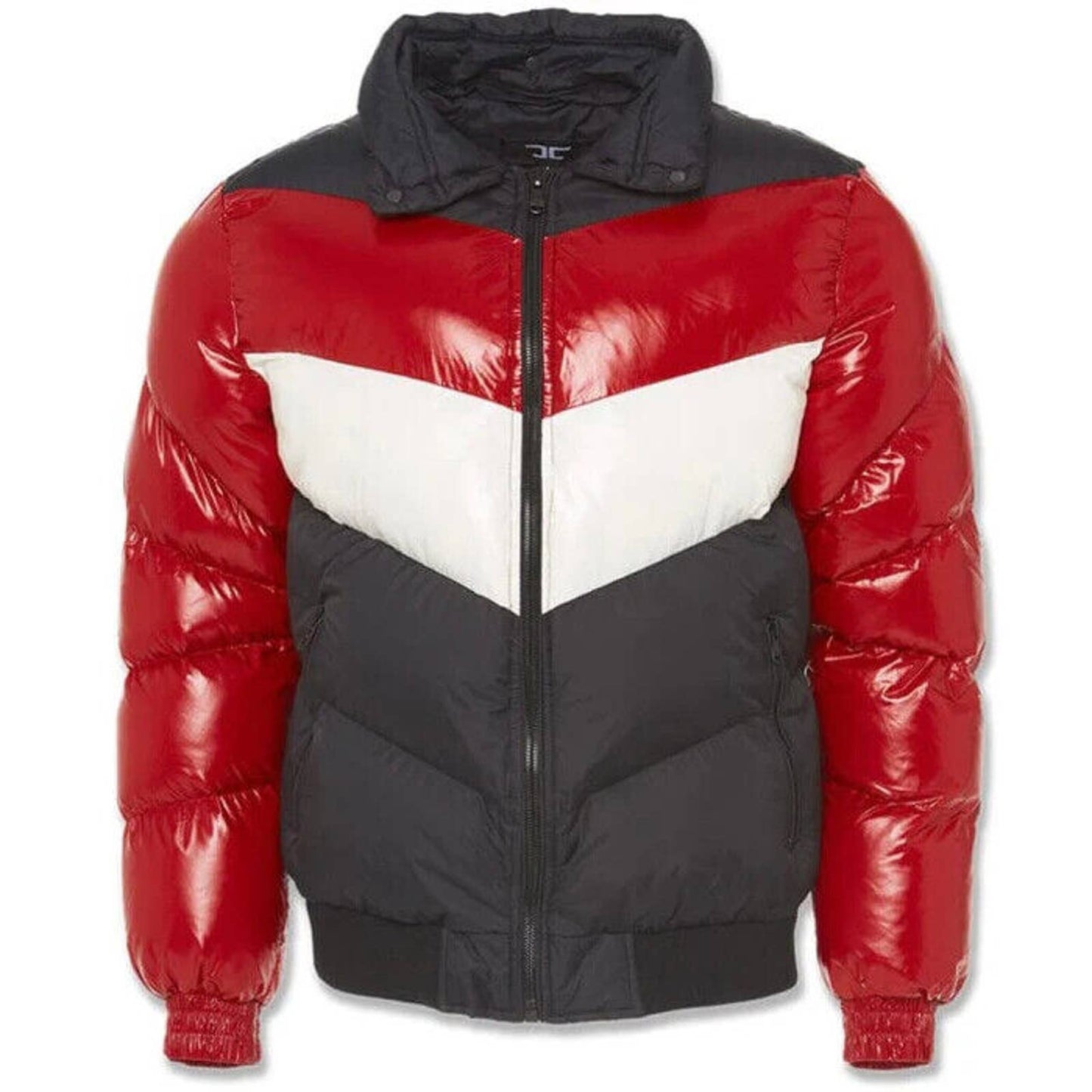 Jordan Craig Men’s Blocked Puffer Jacket Black RED THUNDER WHITE BRED RETRO