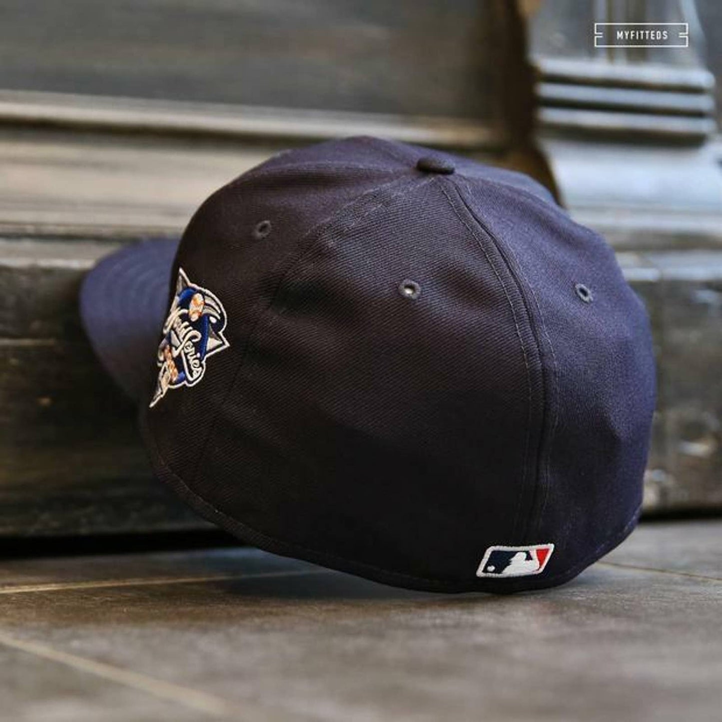 New Era MLB New York Yankees Navy 5950 Fitted Hat 2000 World Series Patch Cap OG