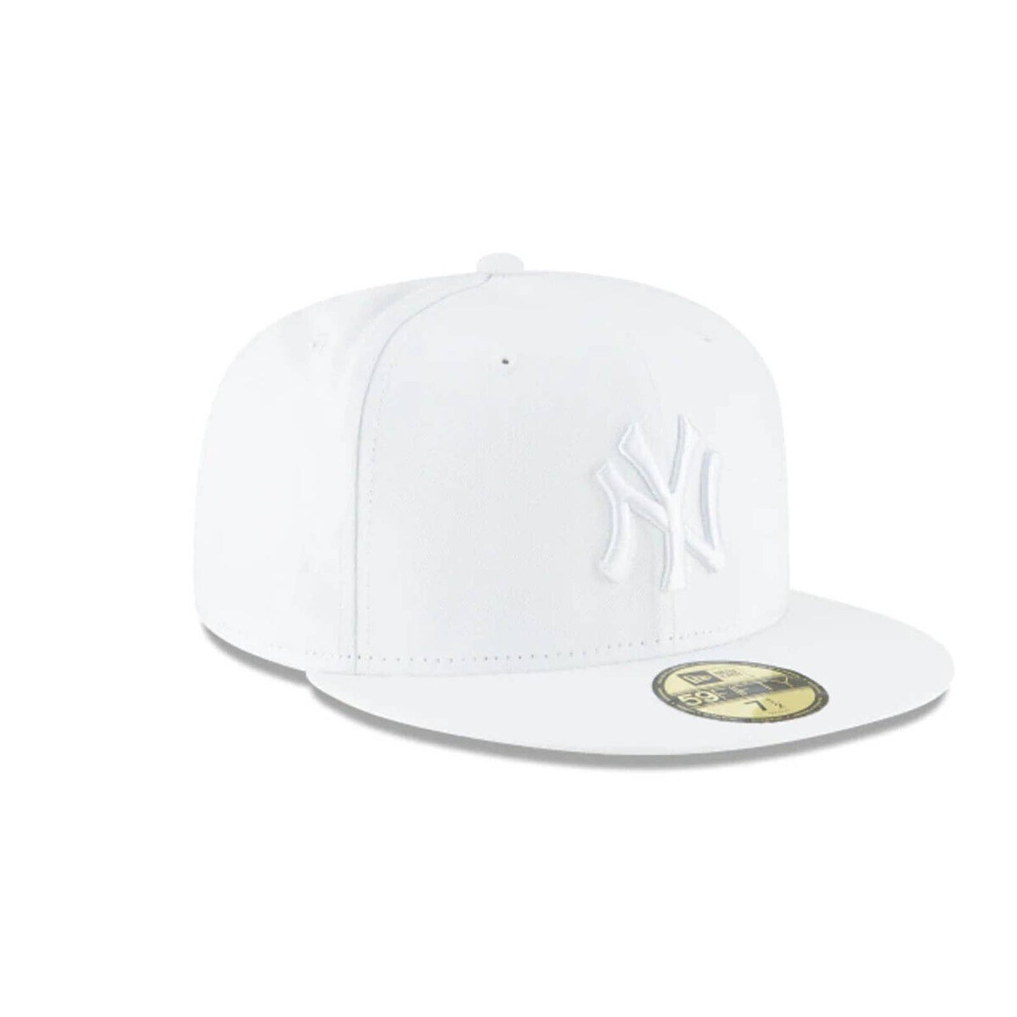 New York Yankees MLB New Era 59FIFTY Fitted Cap HAT 5950 WHITE WHITEOUT GREY